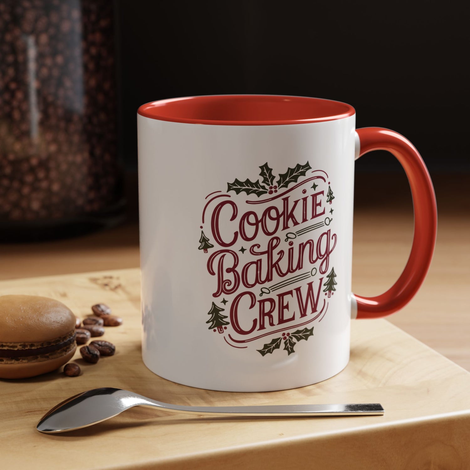 Cookie Baking Crew Coffee Mug | Holiday Gift for Bakers | Cute Ceramic Cup for Home, Kitchen Decor, Christmas, Cookie Lovers