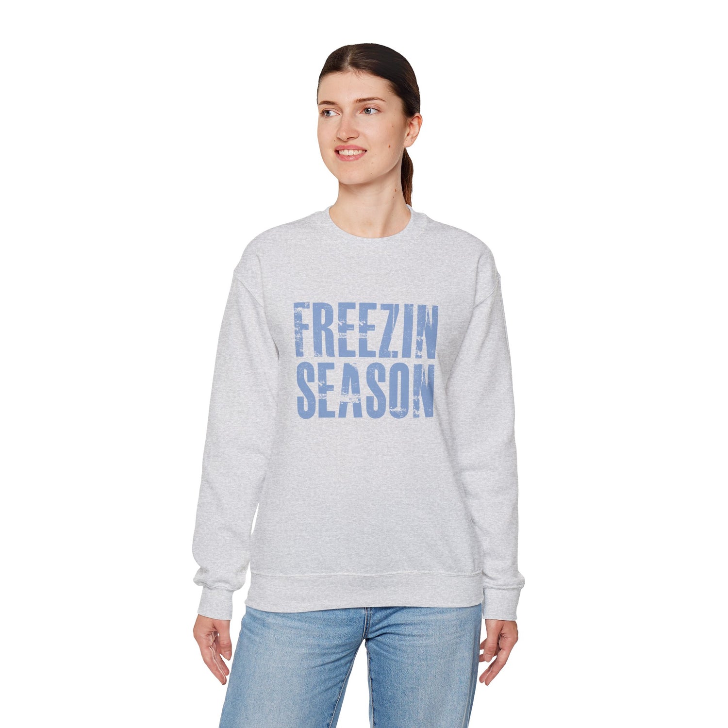 Cozy Freezin' Season Gildan Crewneck Sweatshirt