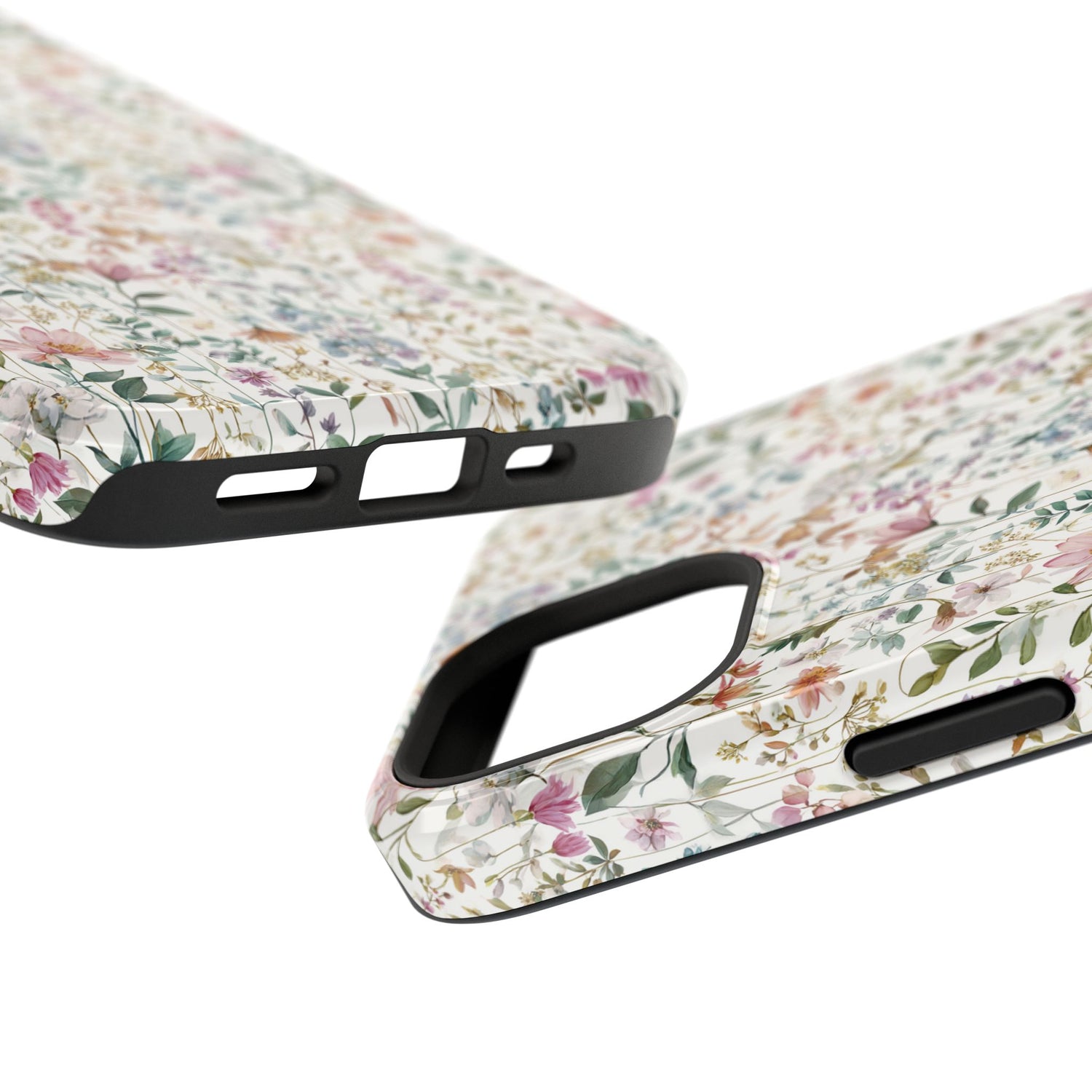Floral Impact-Resistant Phone Case, iPhone, Samsung