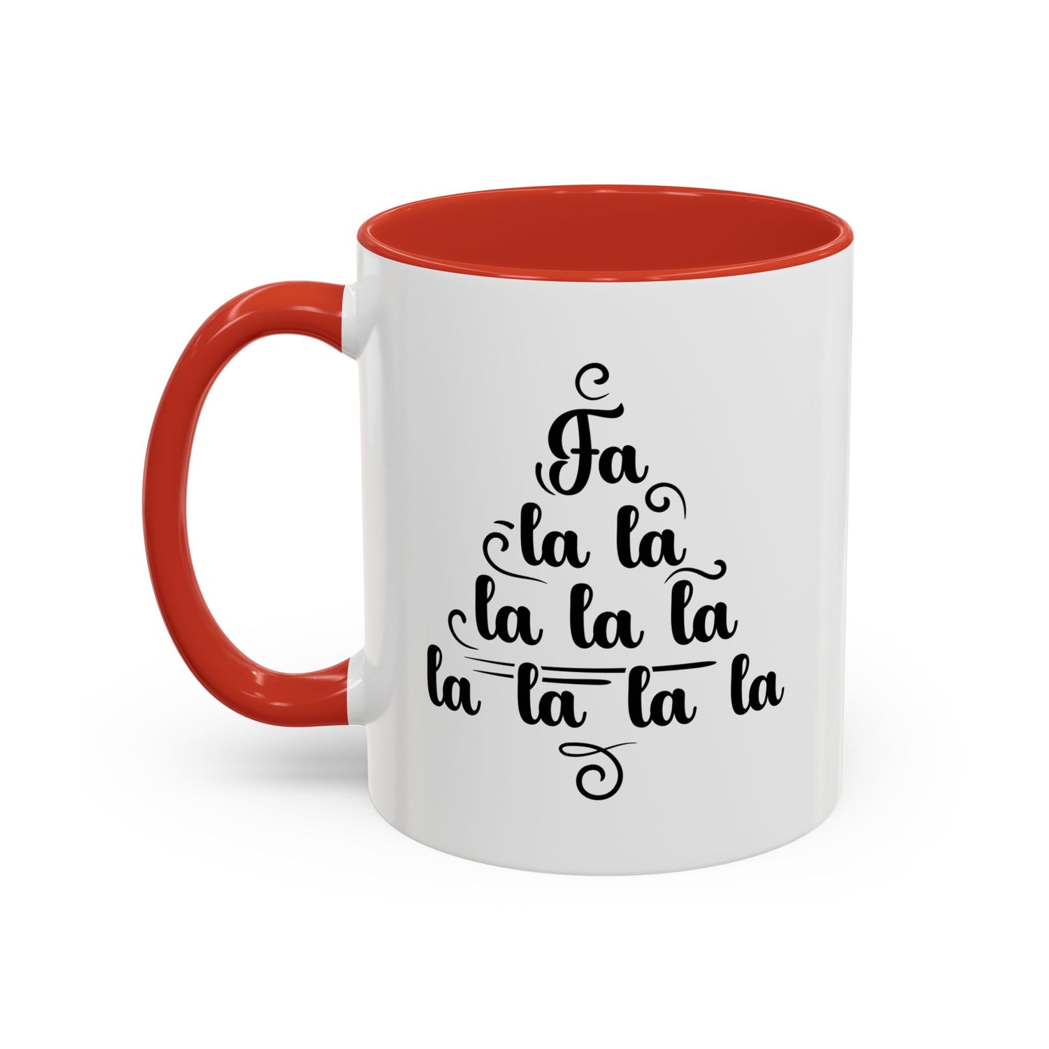 Coffee Mug (11, 15oz) - Fa La La Christmas Holiday Ceramic Cup Decor