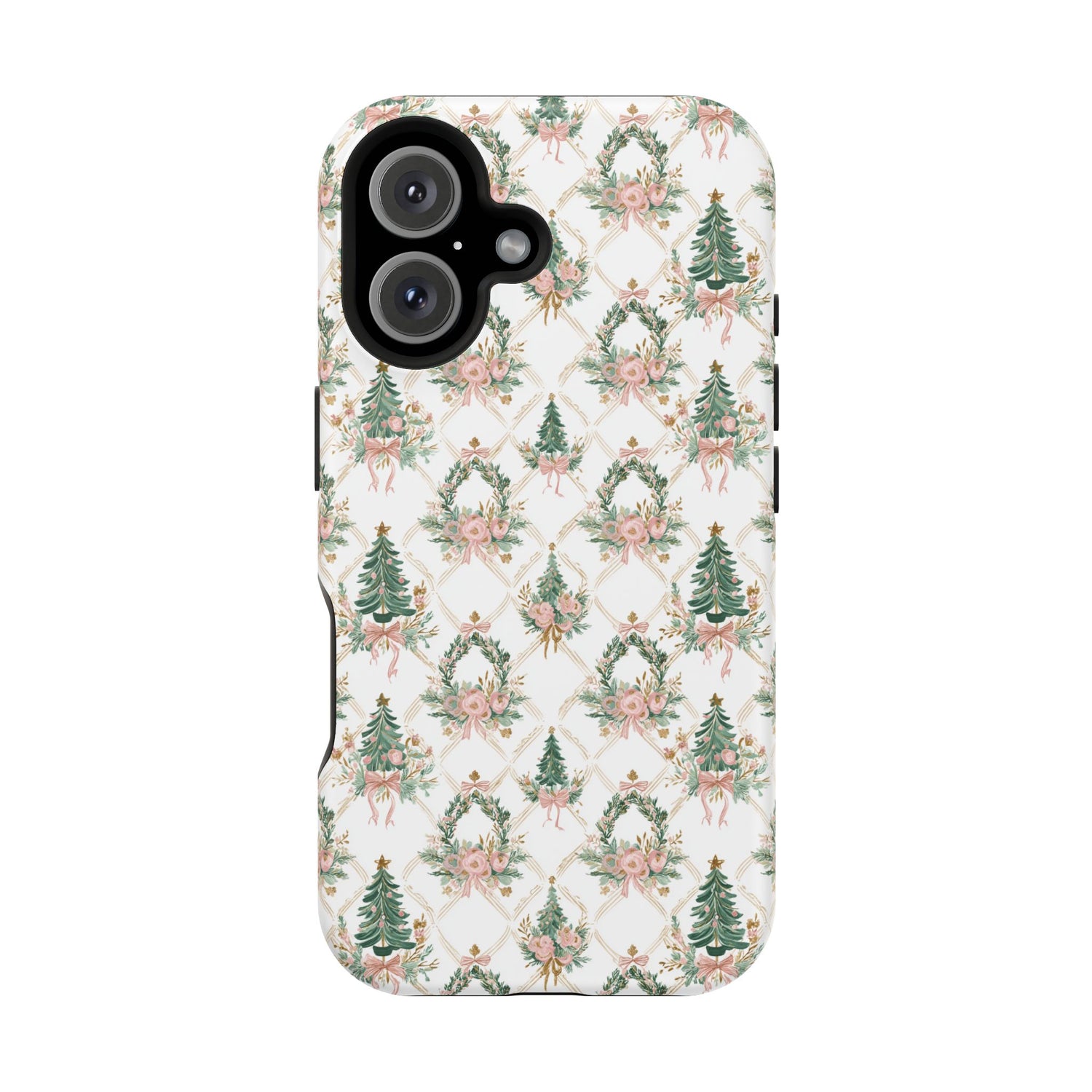 Impact-Resistant Phone Case - Festive Floral Design, Impact-Resistant, iPhone, Samsung