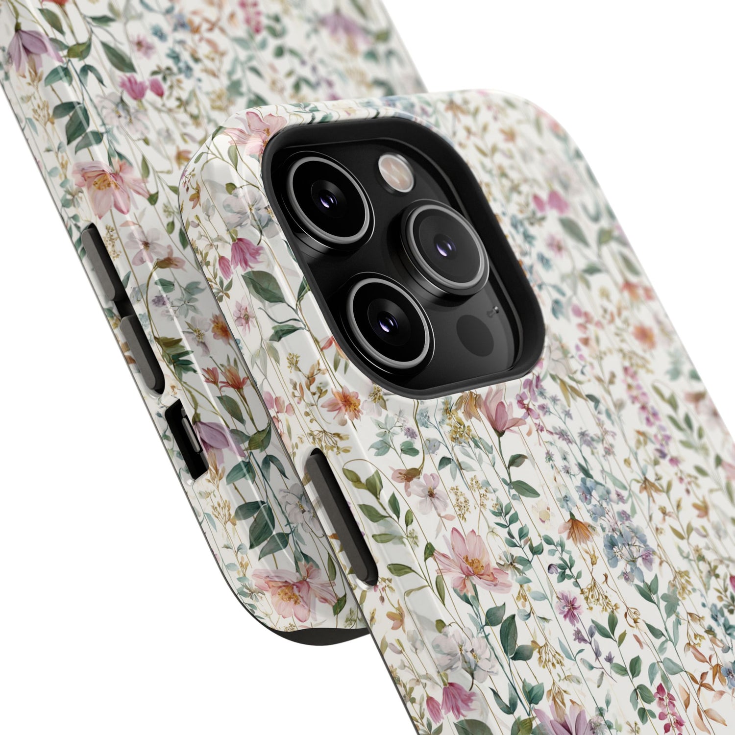 Floral Impact-Resistant Phone Case, iPhone, Samsung