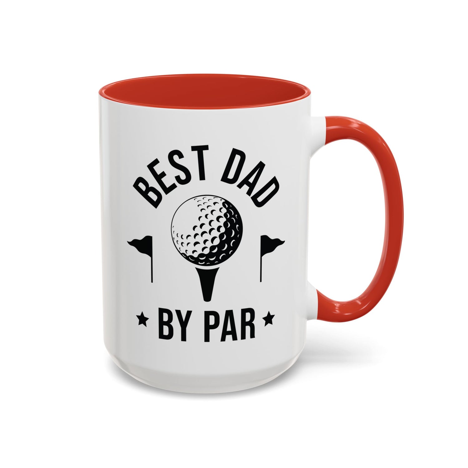 Dad Mug/Father's Day/Golfer/Gifts for him/Funny Mug/Accent Coffee Mug (11, 15oz) "Best Dad By Par"