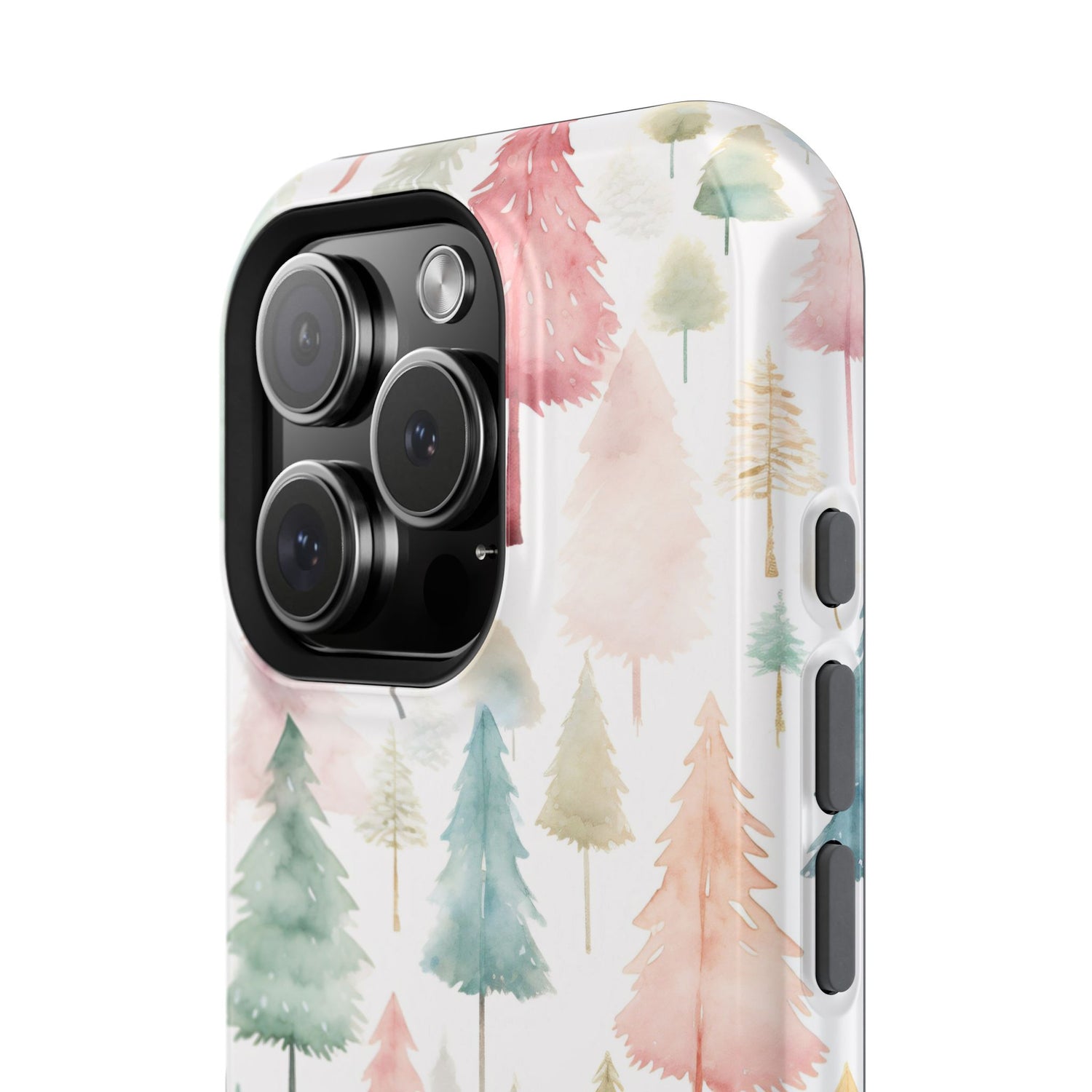Watercolor Christmas Trees Impact-Resistant Phone Case, iPhone, Samsung