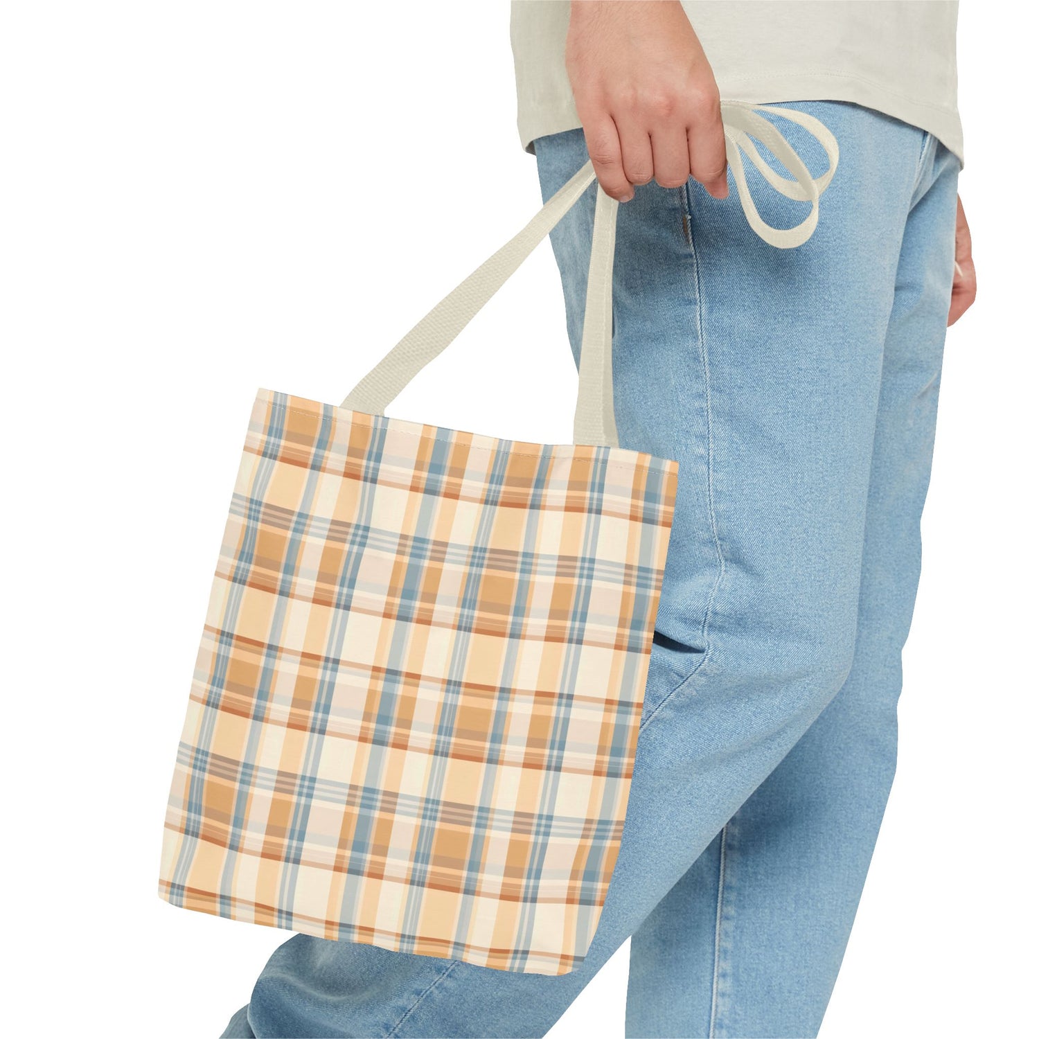 Plaid Tote Bag - Stylish Reusable Bag for Shopping, Beach, Gym, or Everyday Use - Perfect Gift for All Occasions