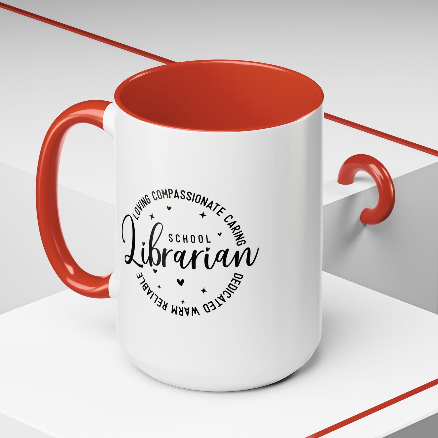 Librarian Love Coffee Mug | Gift for Teachers, School Librarians, Reading Enthusiasts, Book Lovers, Graduation