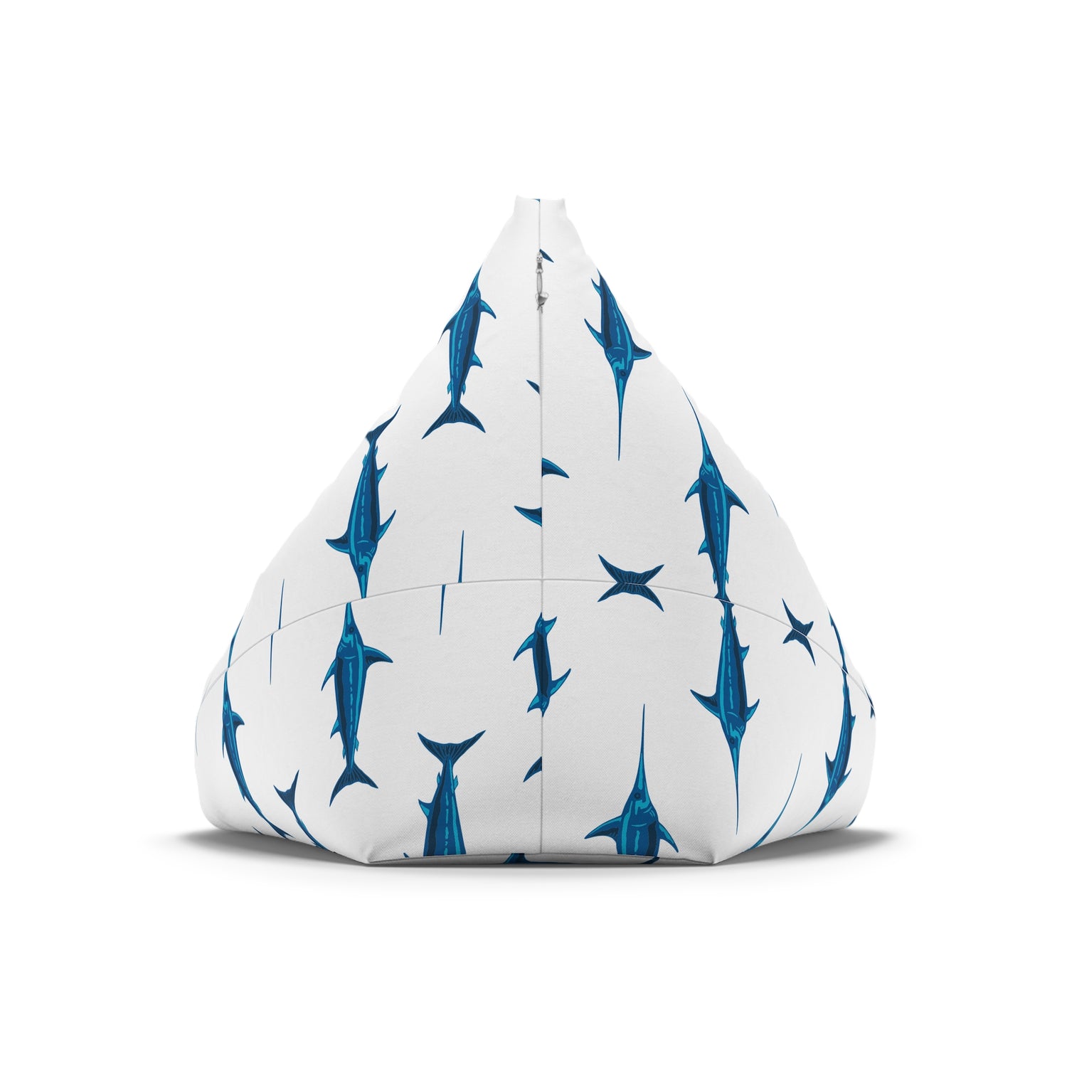 Preppy Blue Sword Fish Bean Bag Chair Cover