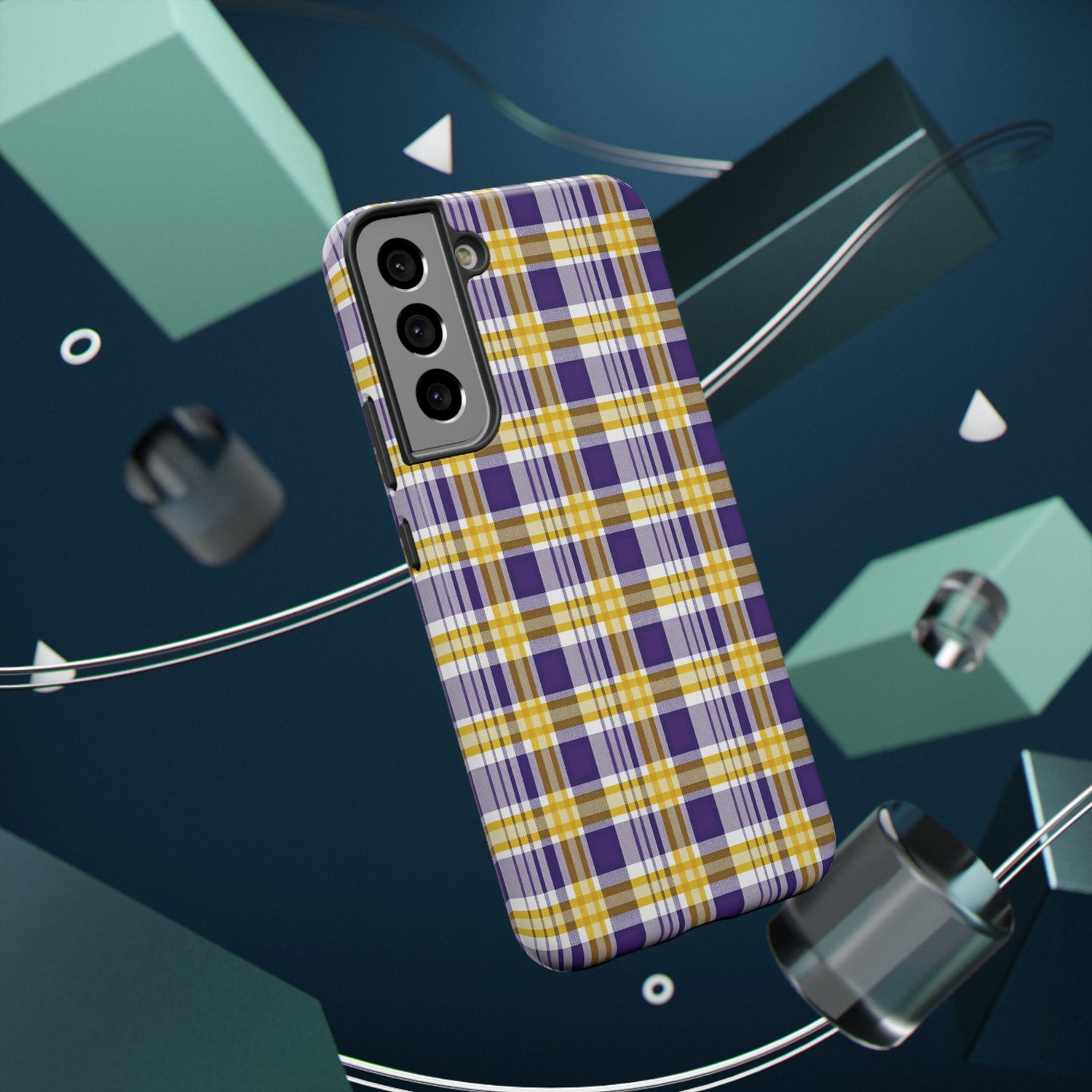 Impact-Resistant Phone Case- Louisiana Plaid
