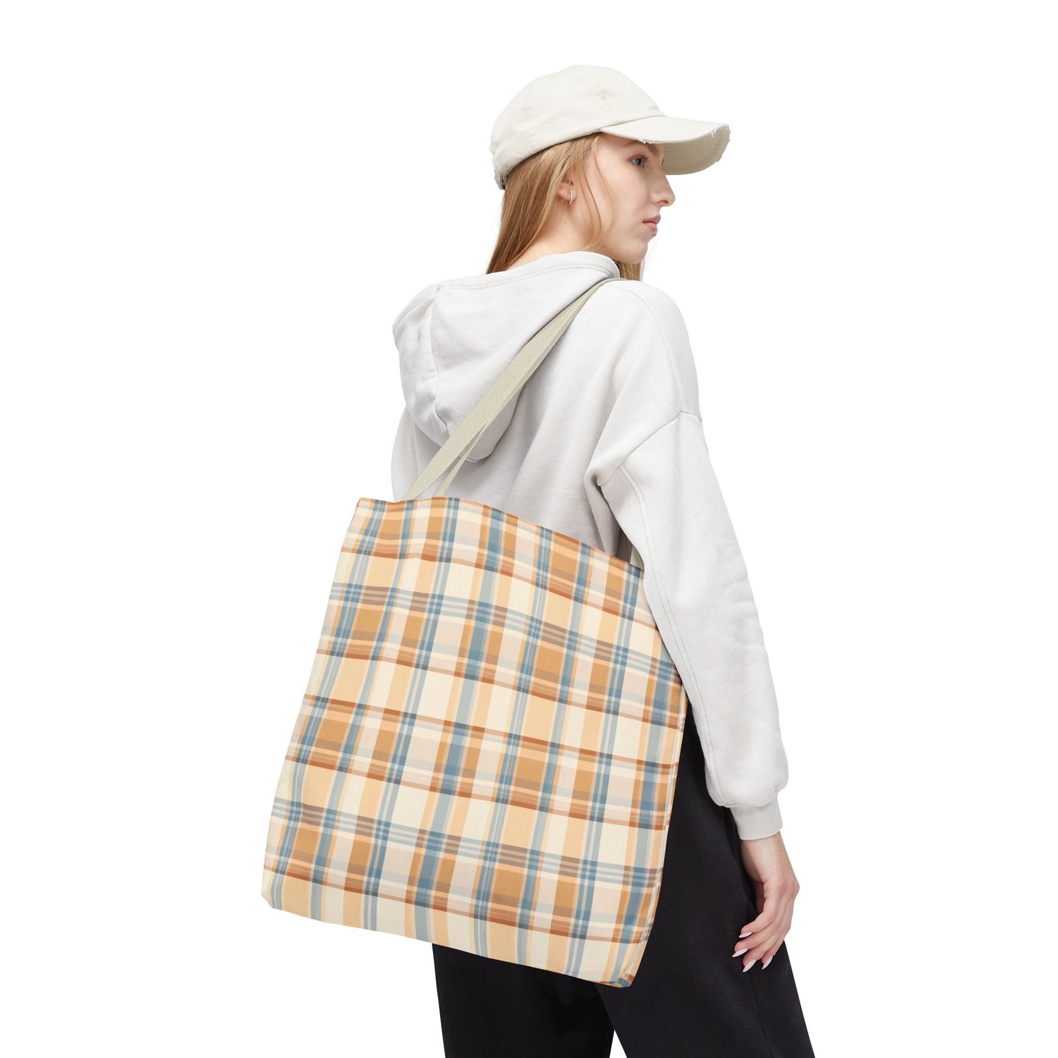 Plaid Tote Bag - Stylish Reusable Bag for Shopping, Beach, Gym, or Everyday Use - Perfect Gift for All Occasions