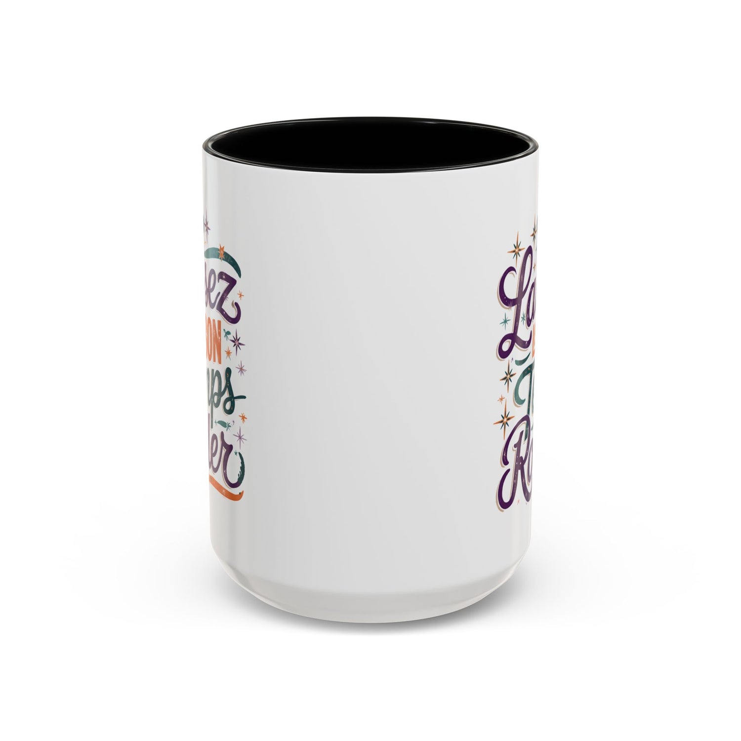 Vibrant Accent Coffee Mug - 'Laissez les Bon Temps Rouler', Perfect for Celebrations, Gifts, Coffee Lovers, Home Decor, and More