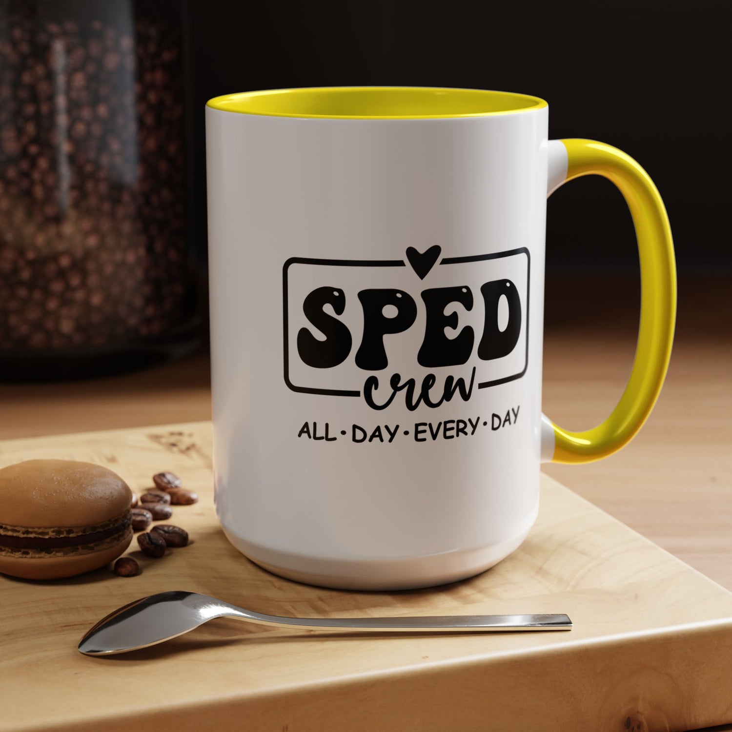 SPED Crew Accent Coffee Mug - Perfect for Teachers, Staff Gifts, Educational Appreciation, Fun Coffee Lovers