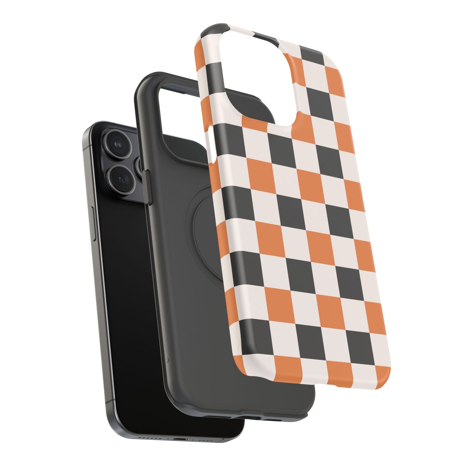 Trendy Halloween Checkerboard Phone Case | Impact-Resistant, iPhone, Samsung