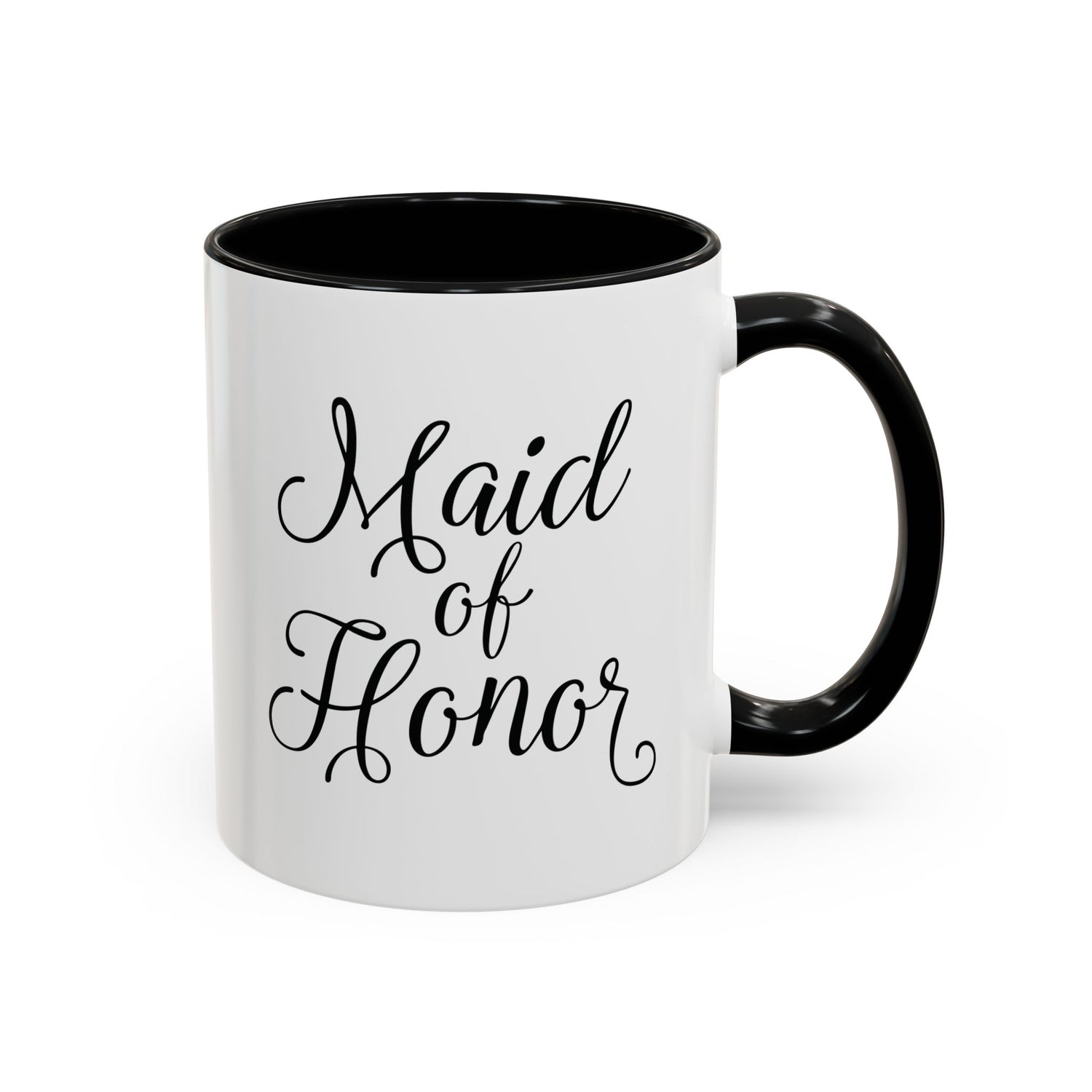 Maid of Honor Mug/Gift/Wedding Party Gift/Gifts for Her/Accent Coffee Mug (11, 15oz) "Maid of Honor"