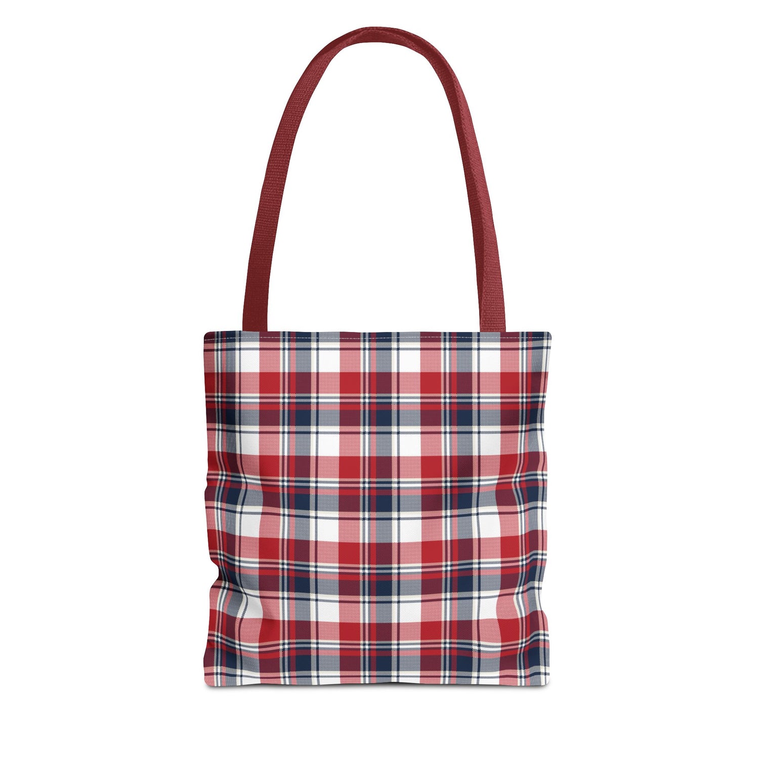 4th of July Plaid Tote Bag