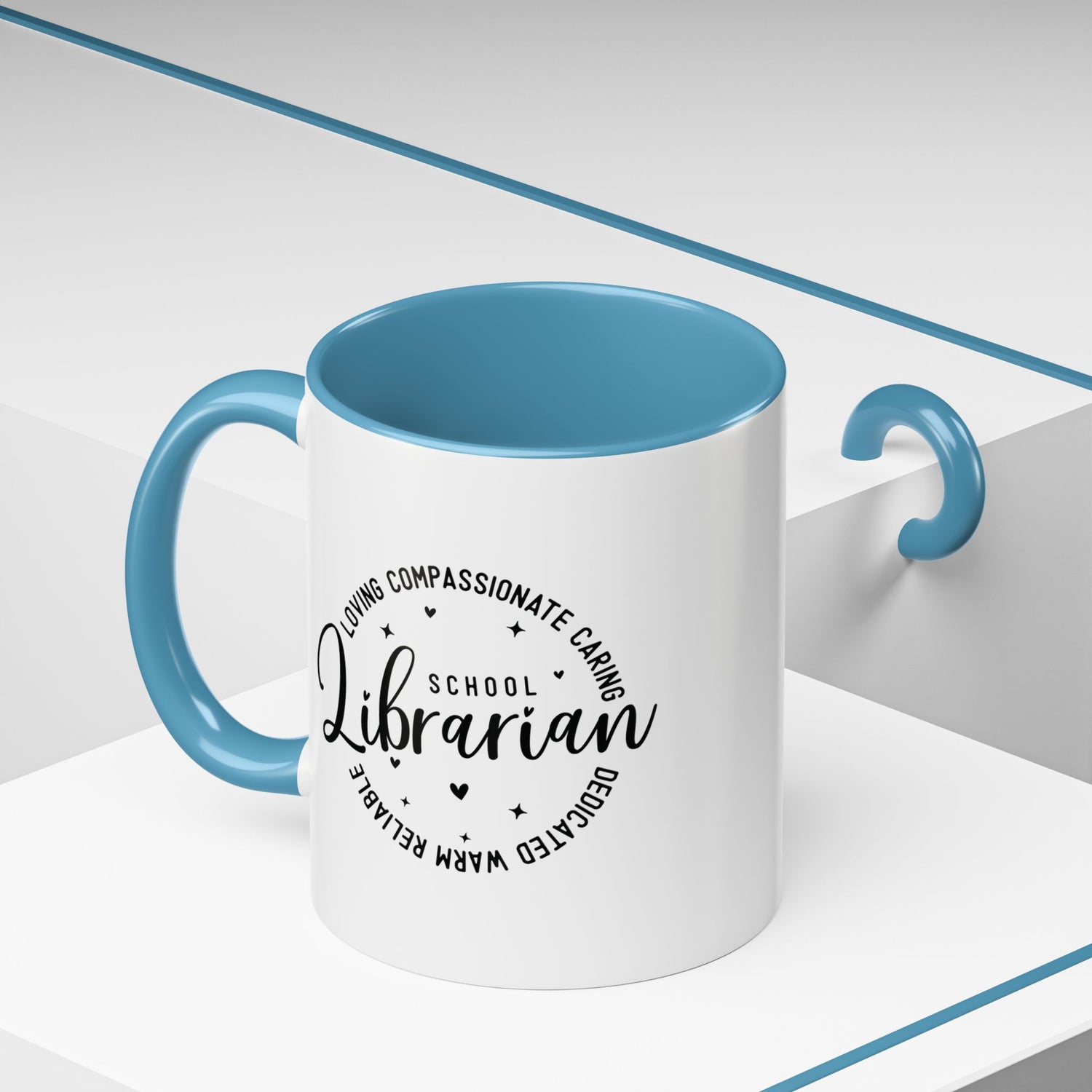 Librarian Love Coffee Mug | Gift for Teachers, School Librarians, Reading Enthusiasts, Book Lovers, Graduation