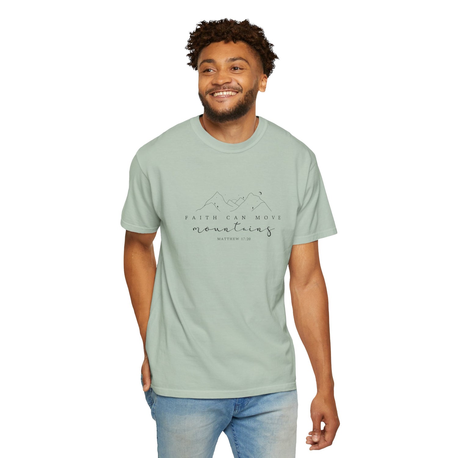 Mountain Faith Unisex T-Shirt, Comfortable Graphic Tee, Inspirational Shirt, Perfect Gift for Nature Lovers, Great for Outdoor Adventures