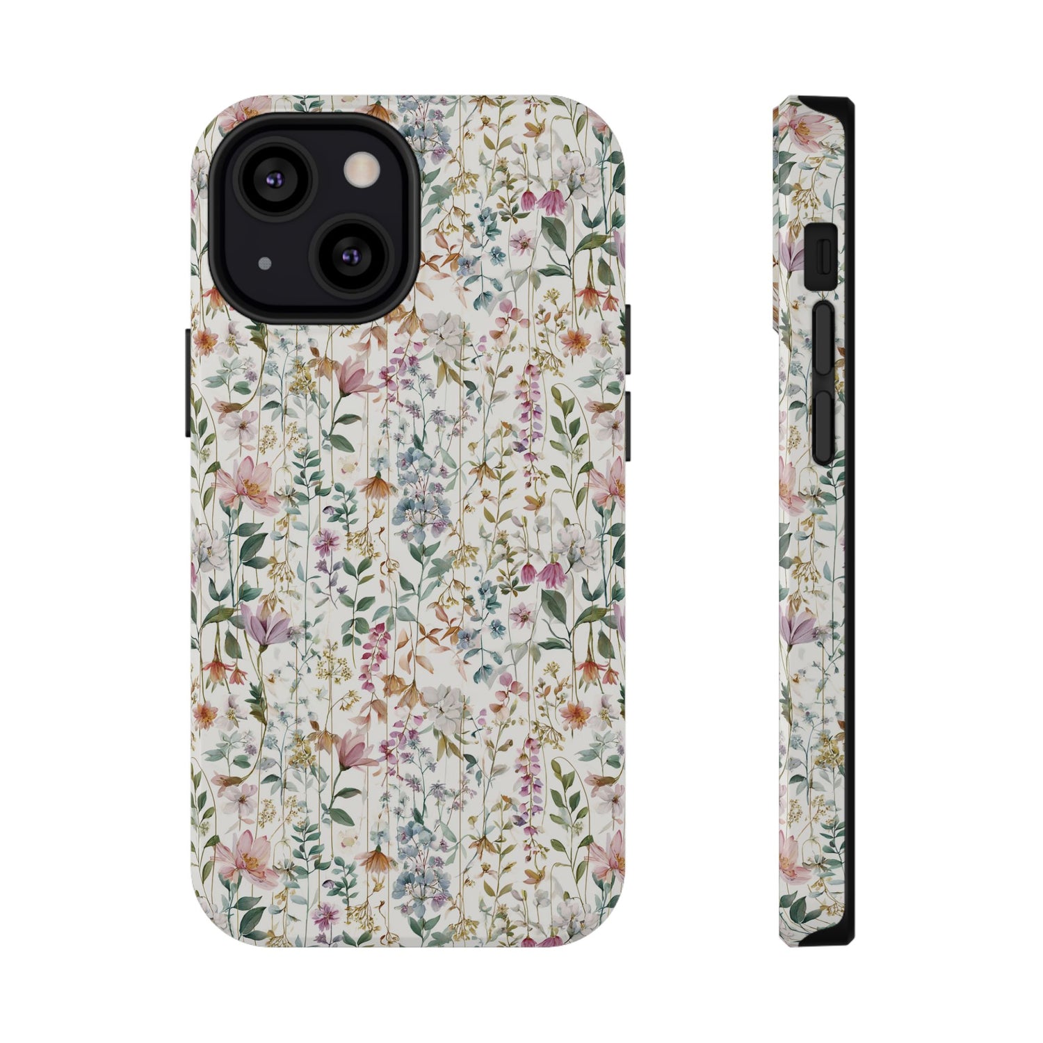 Phone case with floral pattern on a white background
