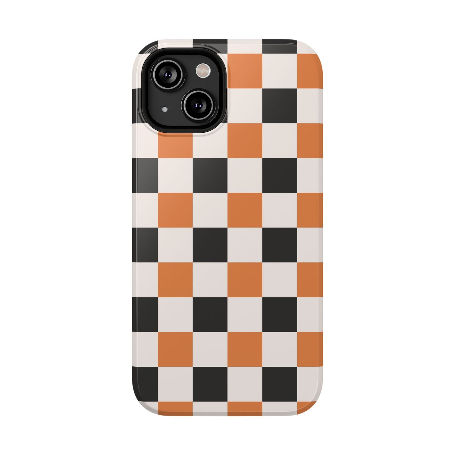 Trendy Halloween Checkerboard Phone Case | Impact-Resistant, iPhone, Samsung