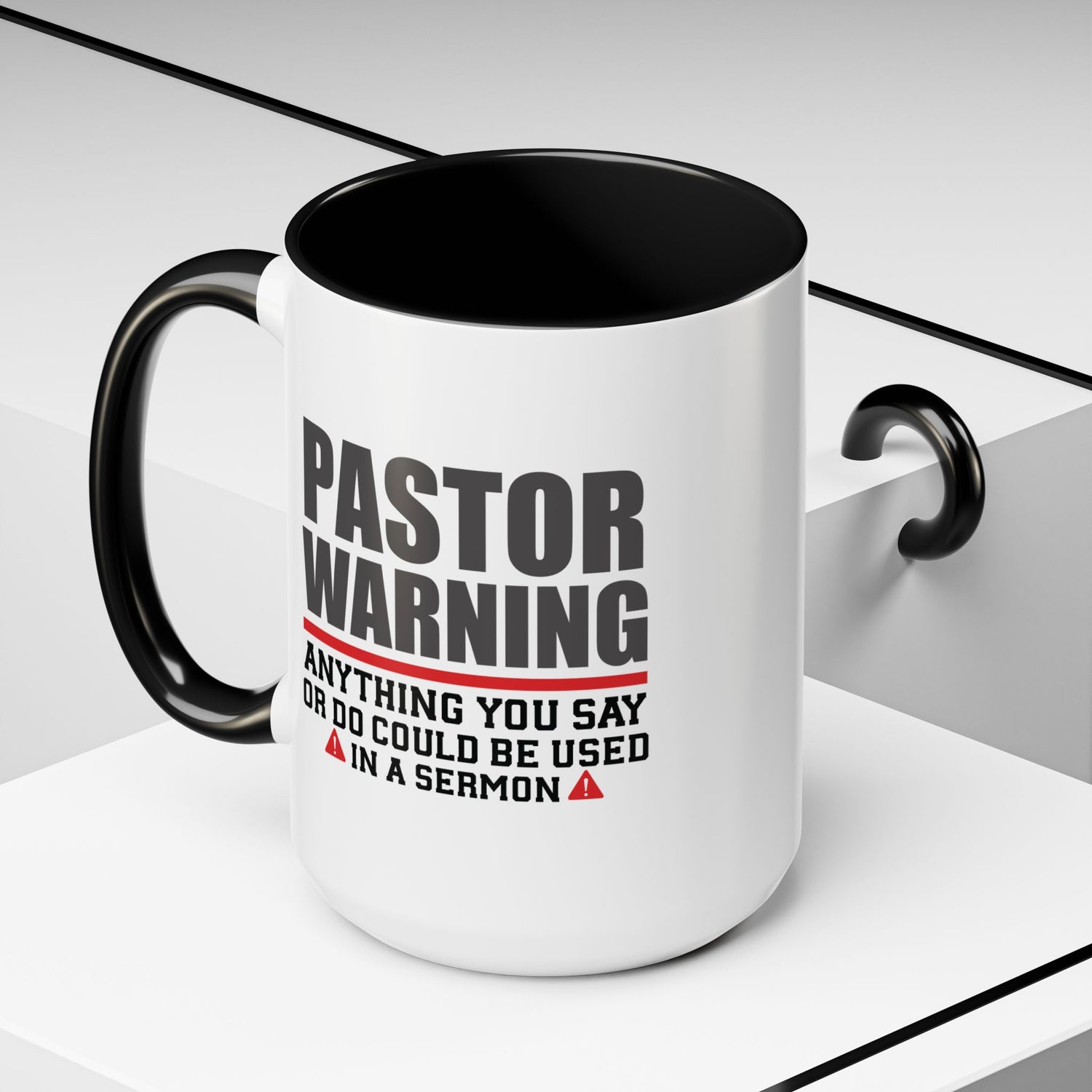 Funny Pastor Warning Coffee Mug, Christian Gift for Pastors, Humorous Church Coffee Cup, Sermon Inspiration Mug, For Ministry Lovers