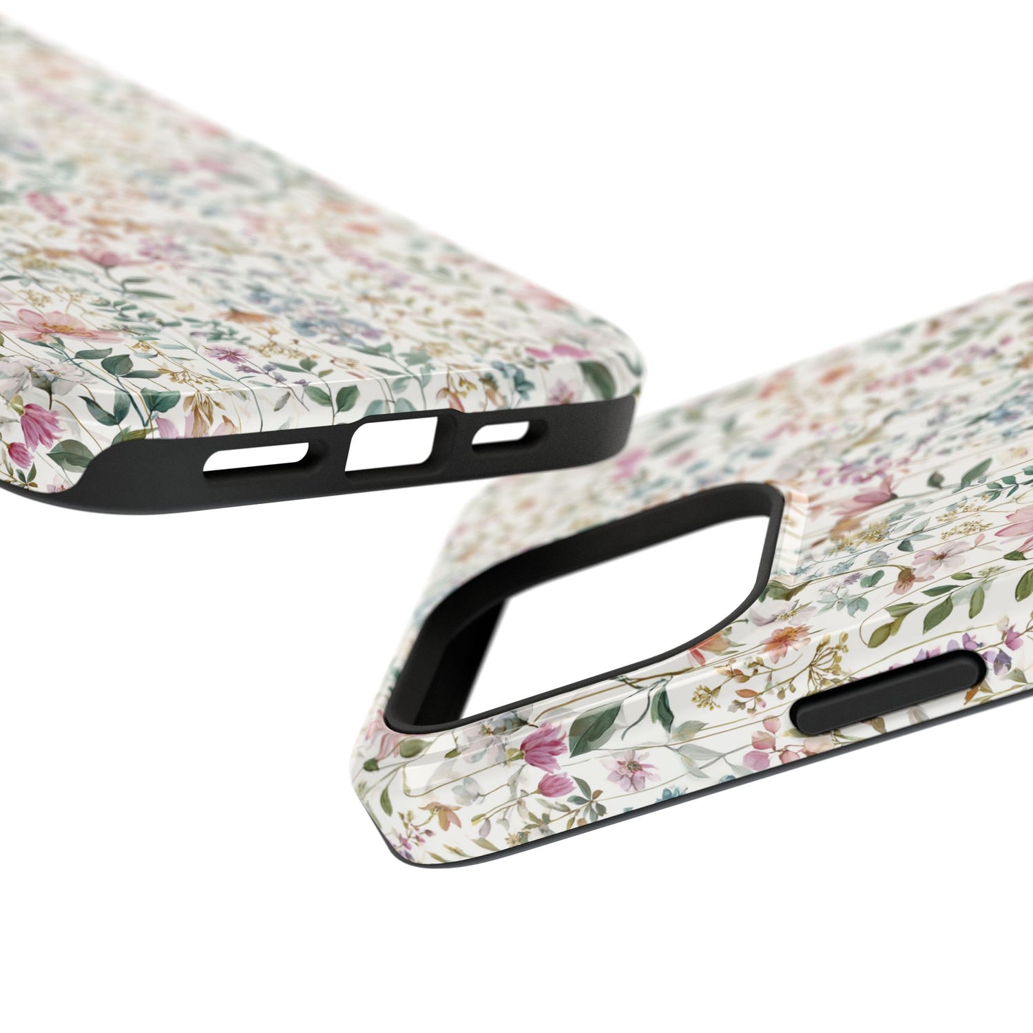 Floral Impact-Resistant Phone Case, iPhone, Samsung