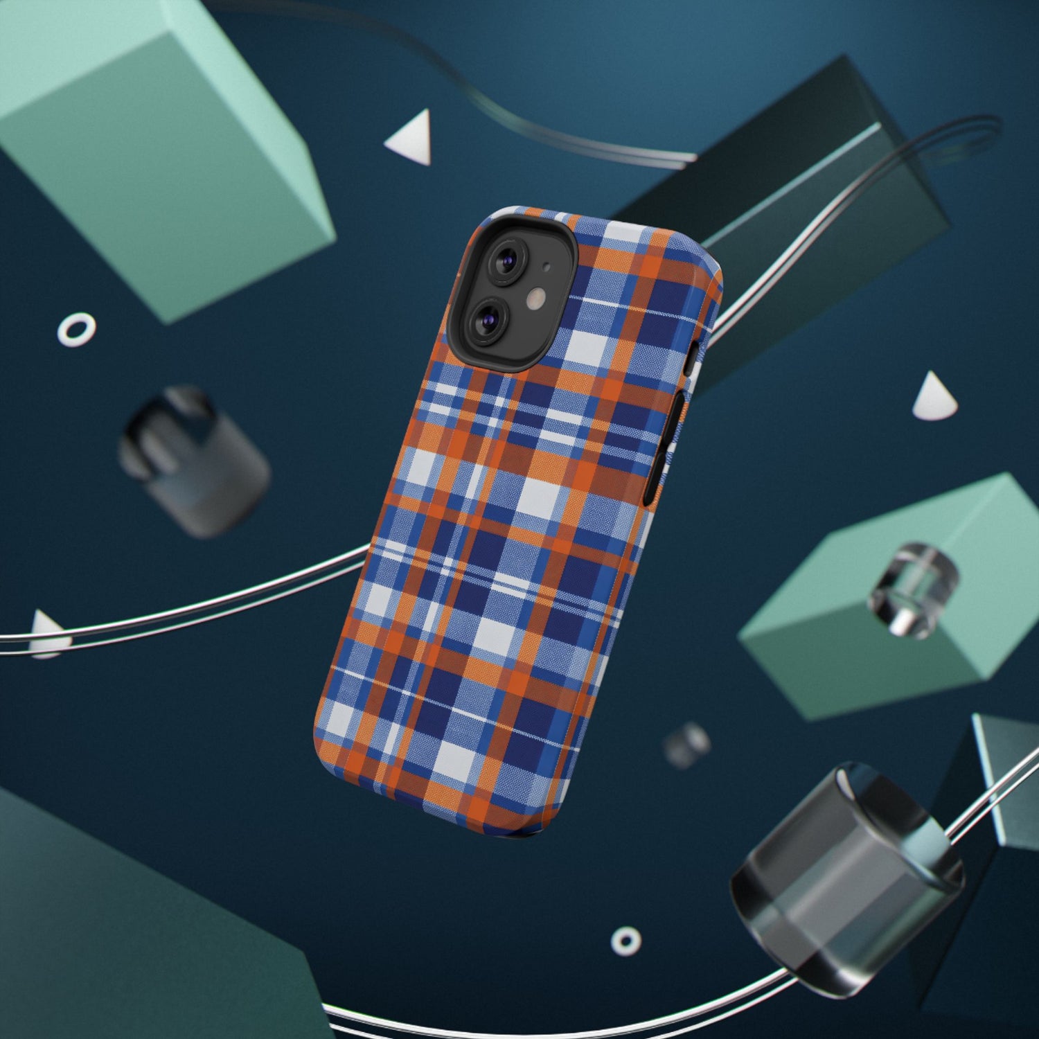 Impact-Resistant Phone Case- Florida Plaid