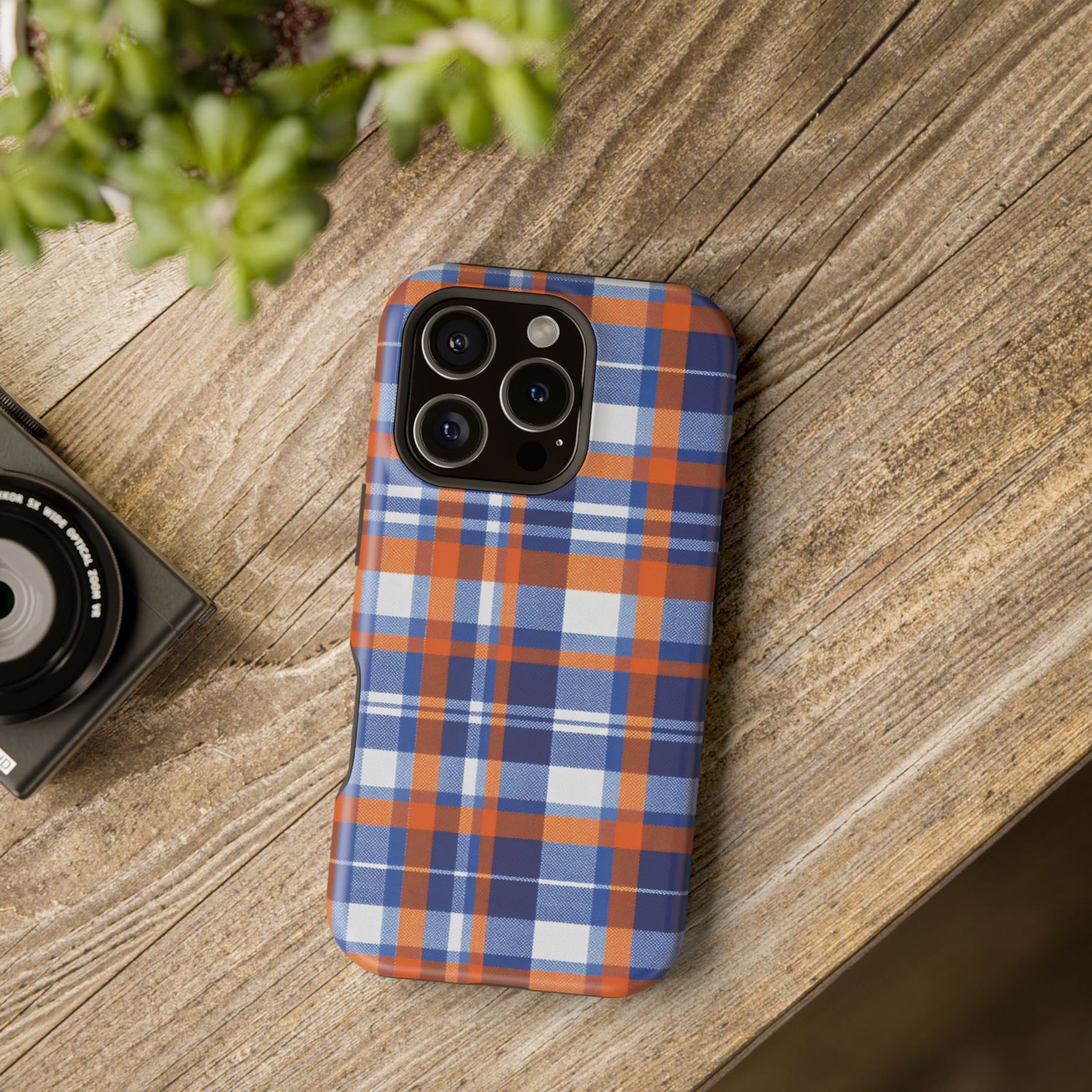 Impact-Resistant Phone Case- Florida Plaid