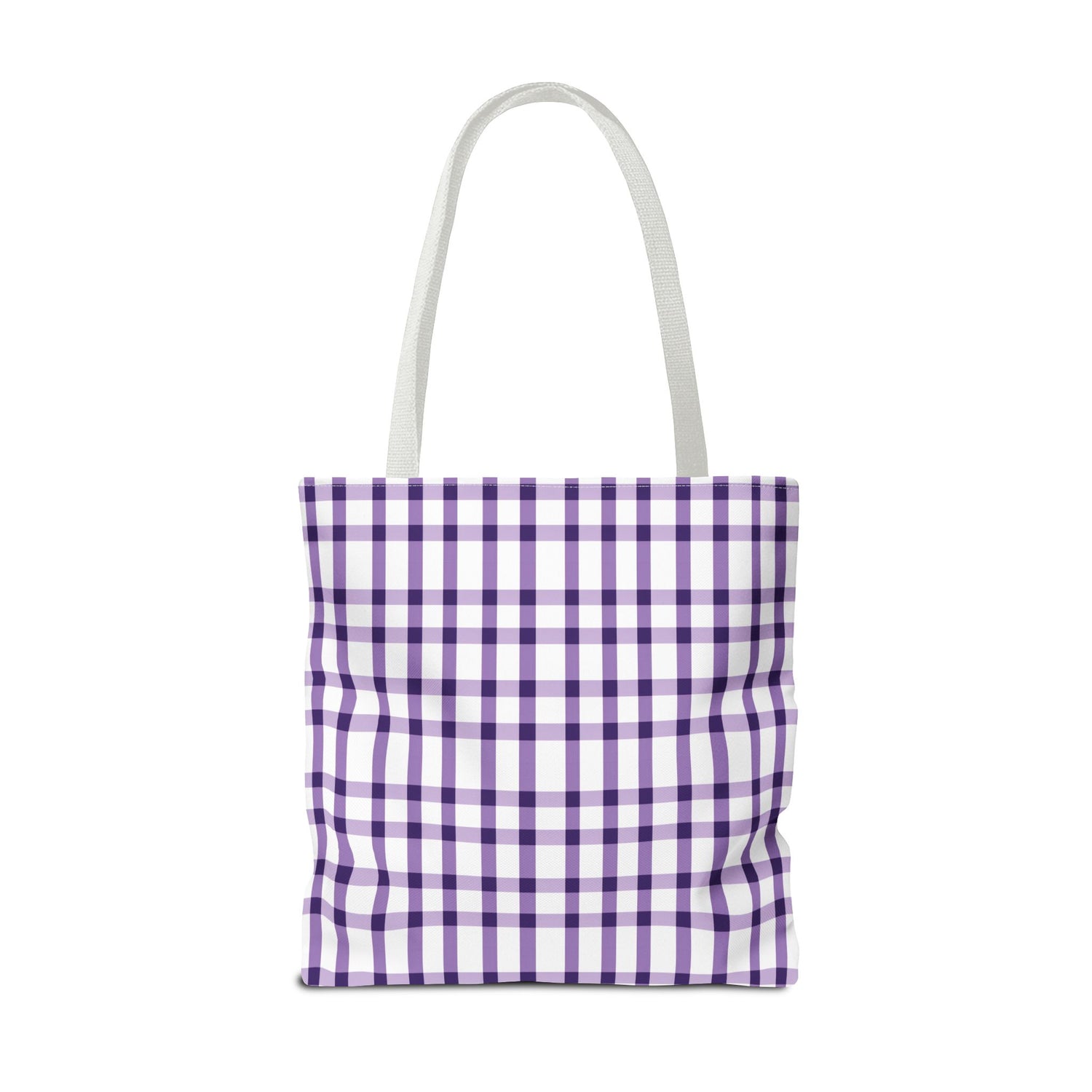 Purple Plaid Tote Bag