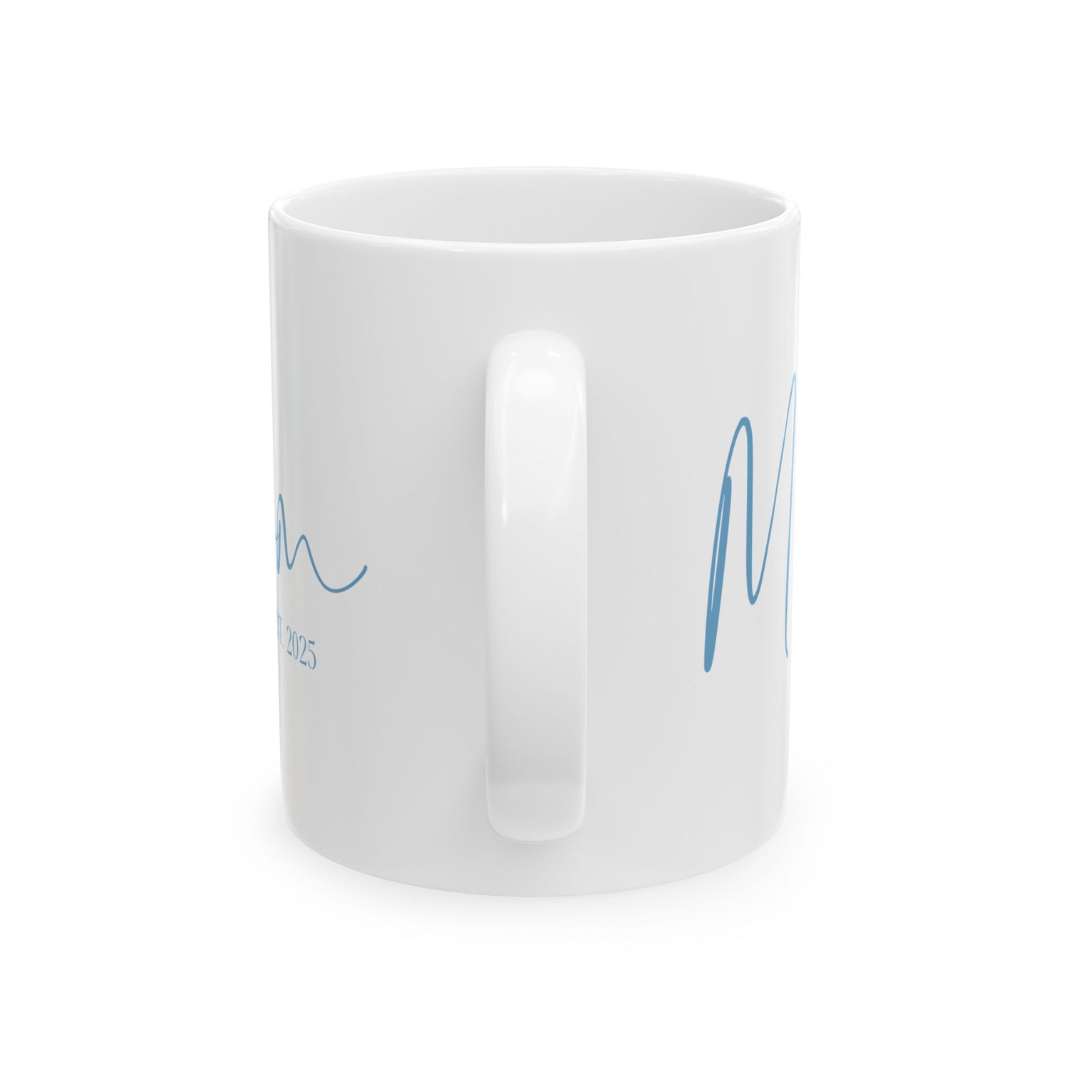 New Mom Mug - Mom Est. 2025 Blue Design