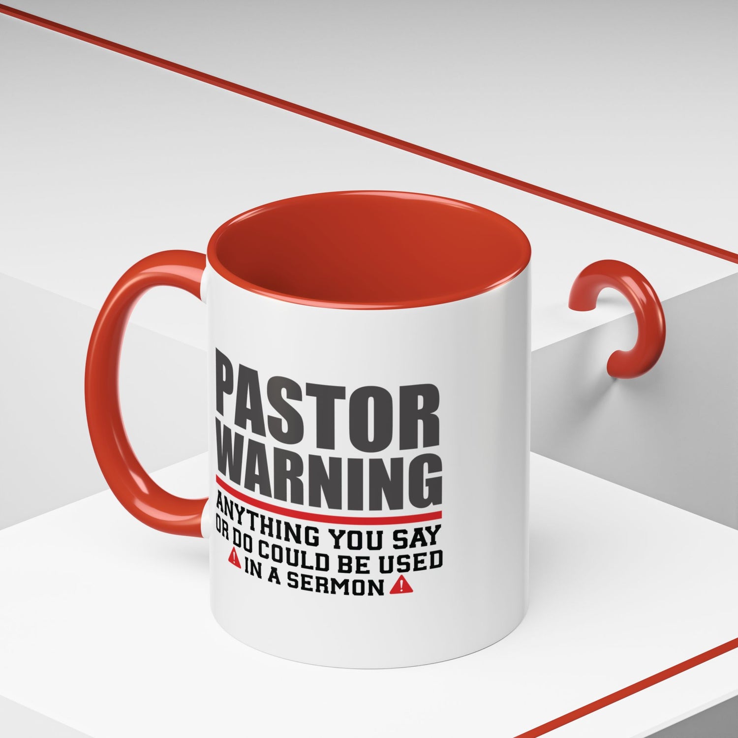Funny Pastor Warning Coffee Mug, Christian Gift for Pastors, Humorous Church Coffee Cup, Sermon Inspiration Mug, For Ministry Lovers