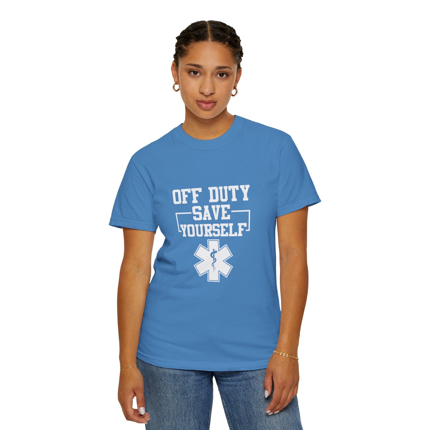 Unisex Off Duty T-Shirt, EMS Gift, First Responder Tee, Paramedic Humor Shirt, Casual Wear, Emergency Services Apparel