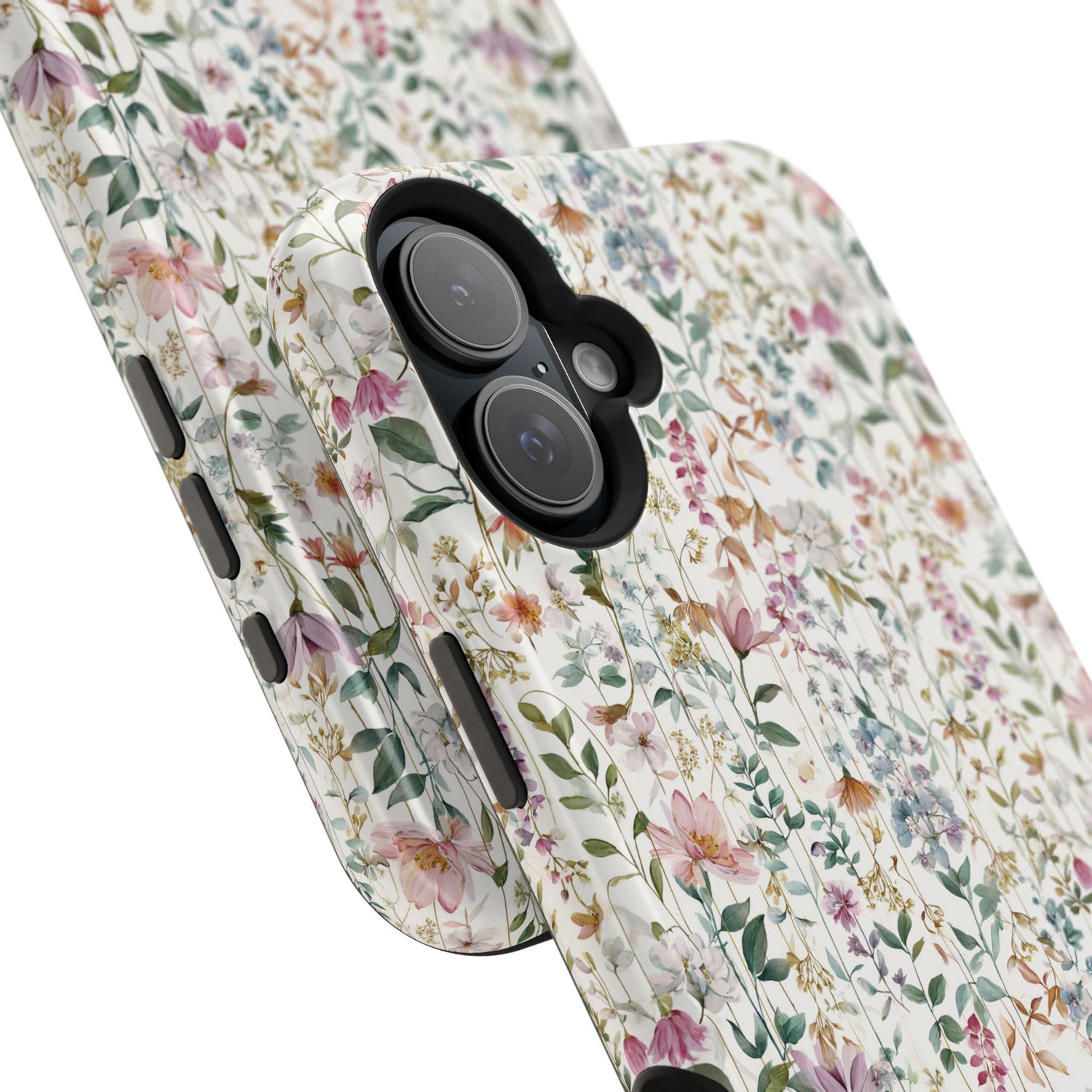 Floral Impact-Resistant Phone Case, iPhone, Samsung