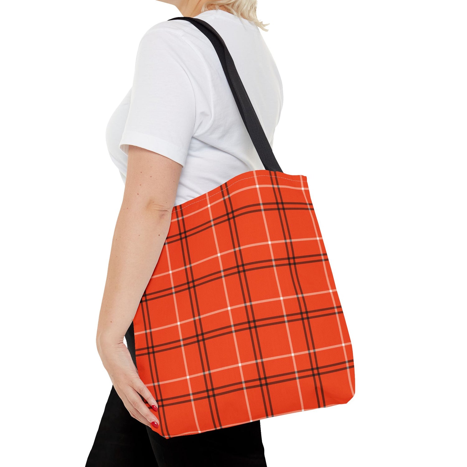 Tote Bag- Fall Orange Plaid