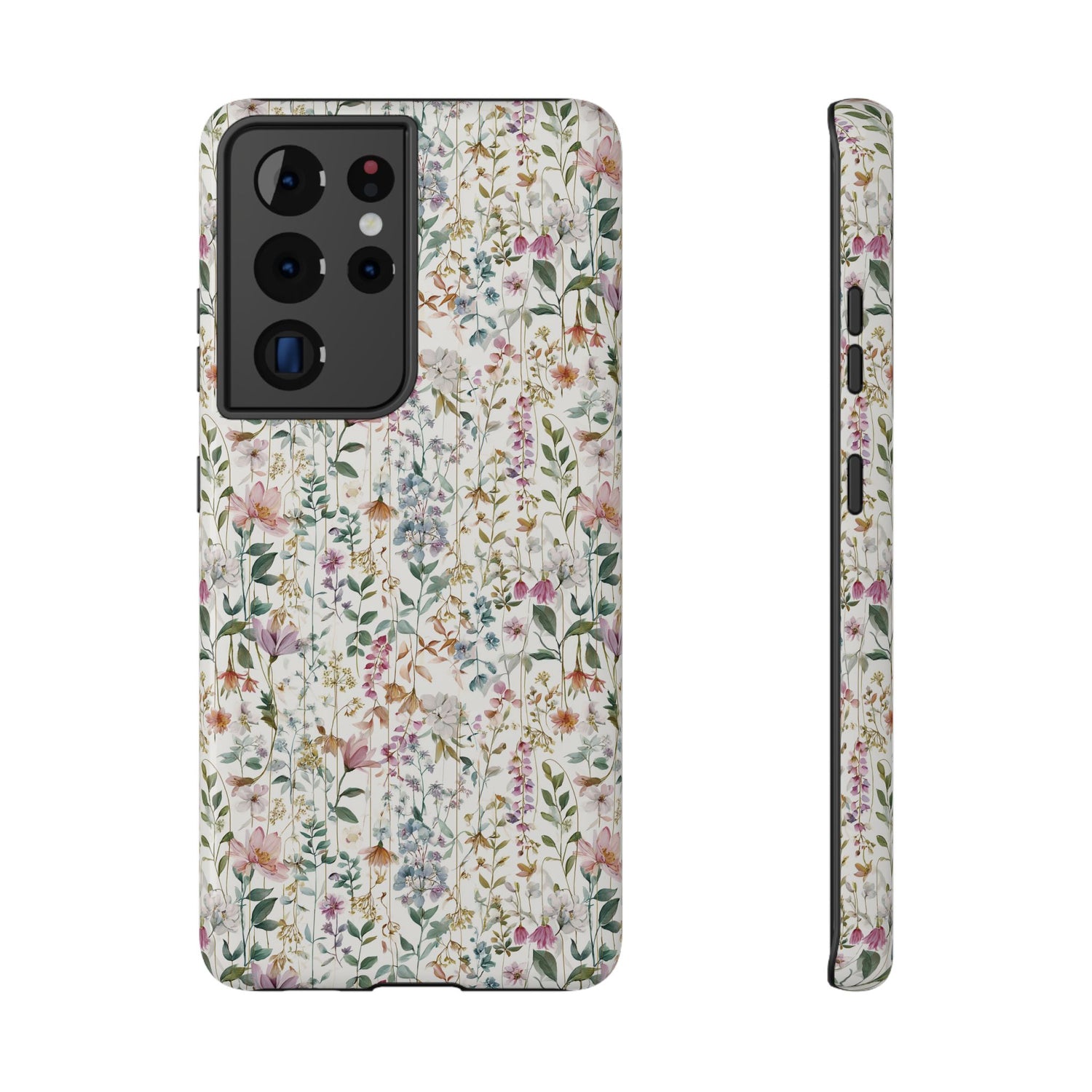 Phone case with floral pattern on a white background