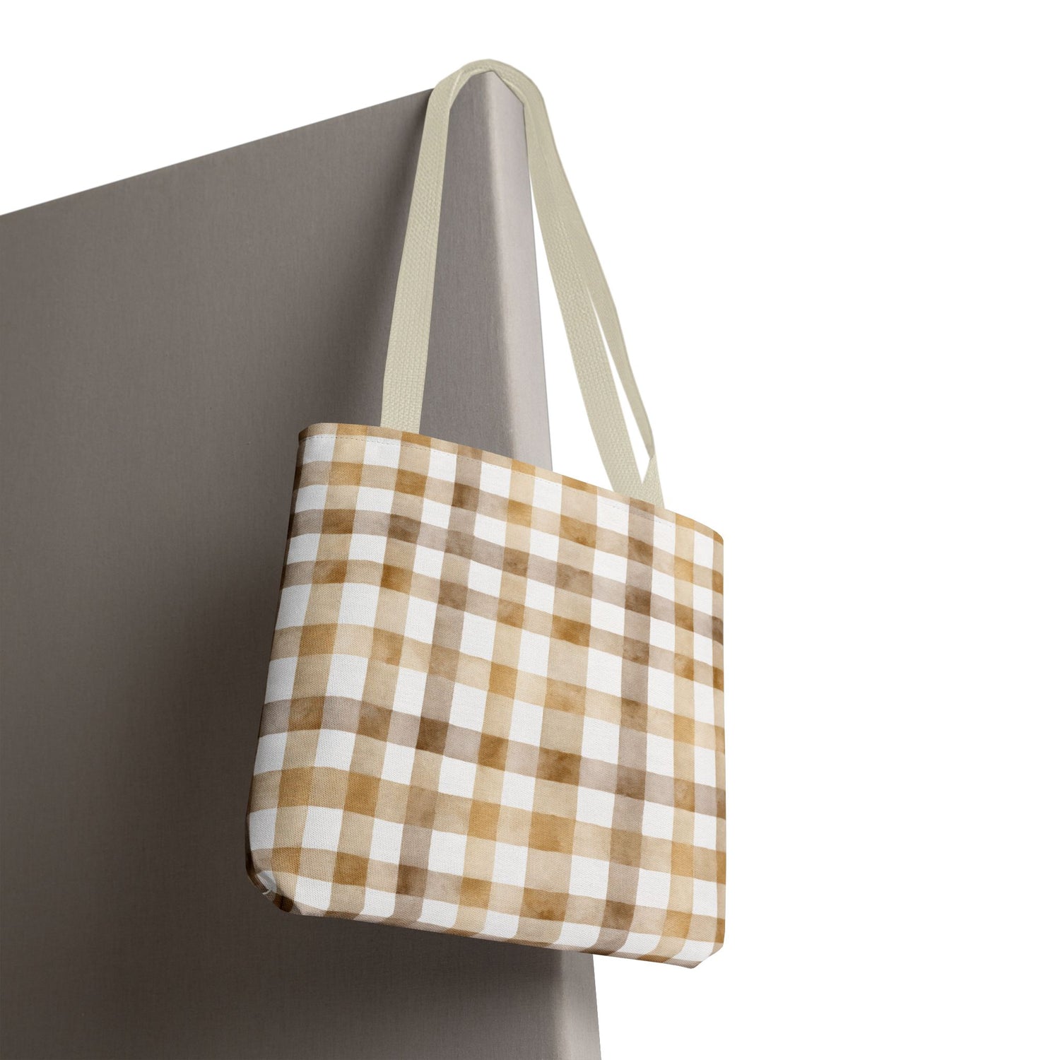 Chic Gingham Fall Tote Bag