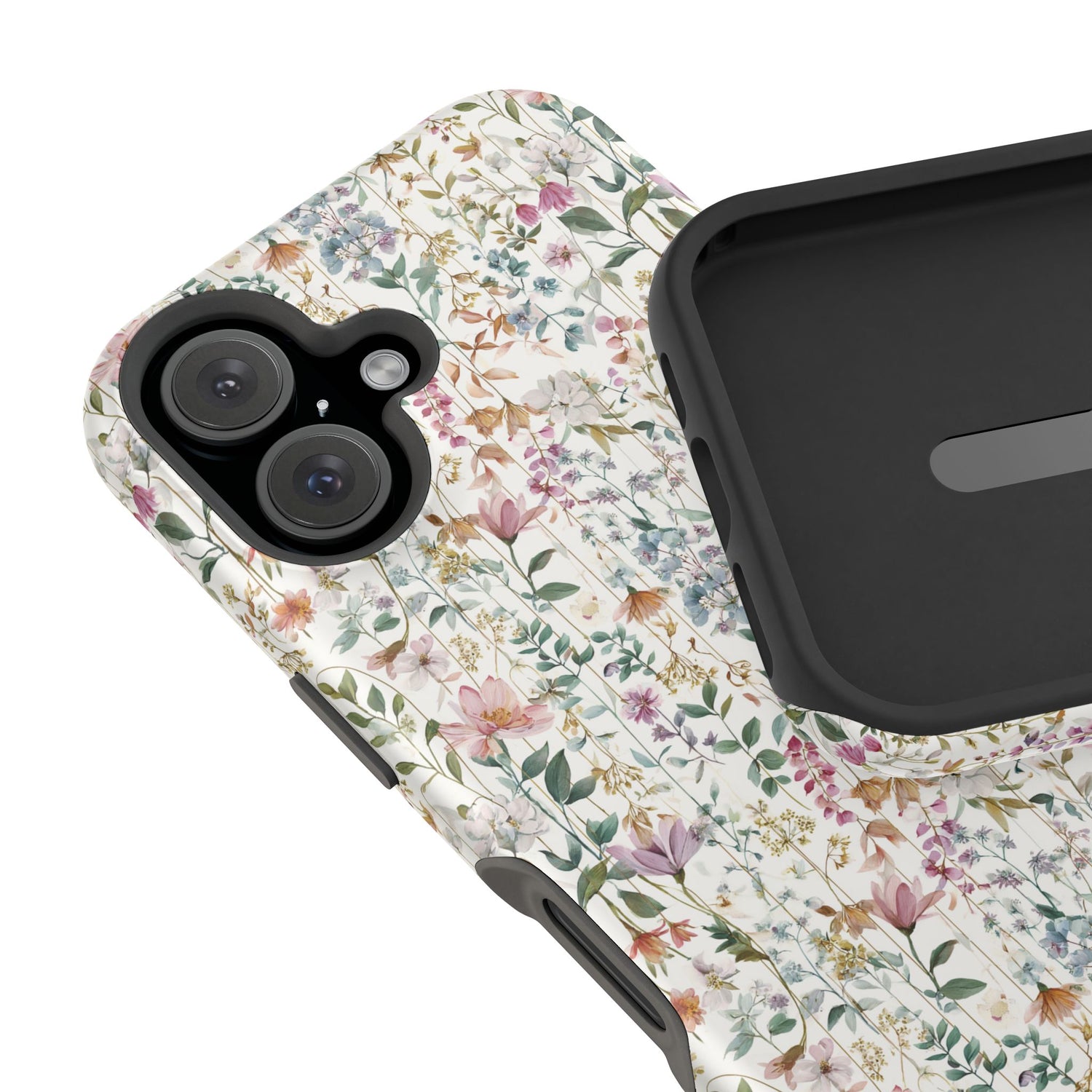Floral Impact-Resistant Phone Case, iPhone, Samsung