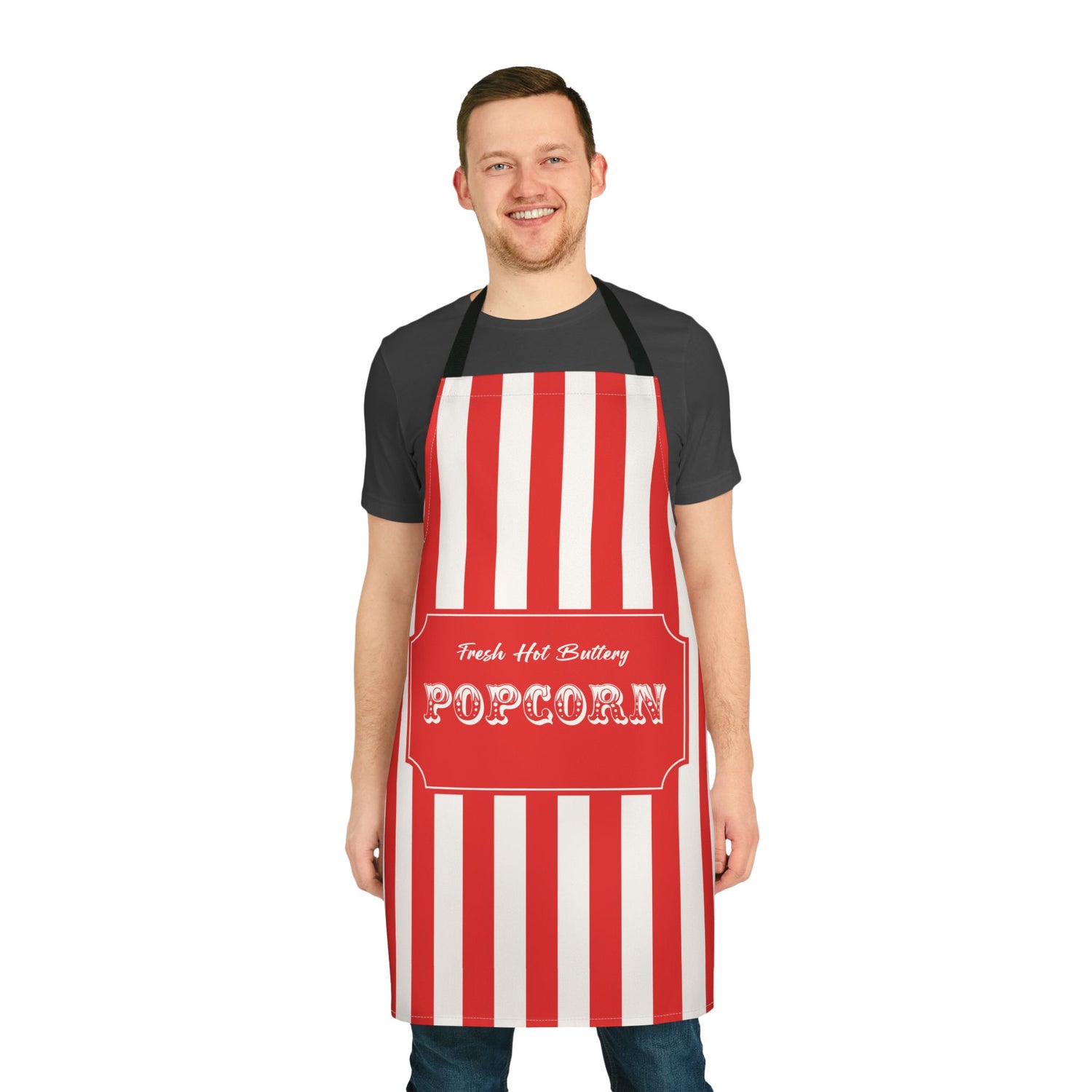 Popcorn Themed Apron | Fun Cooking Gift for Movie Nights, Kitchen Essential, BBQ Parties, Foodie Accessories, Unique Cooking Gear