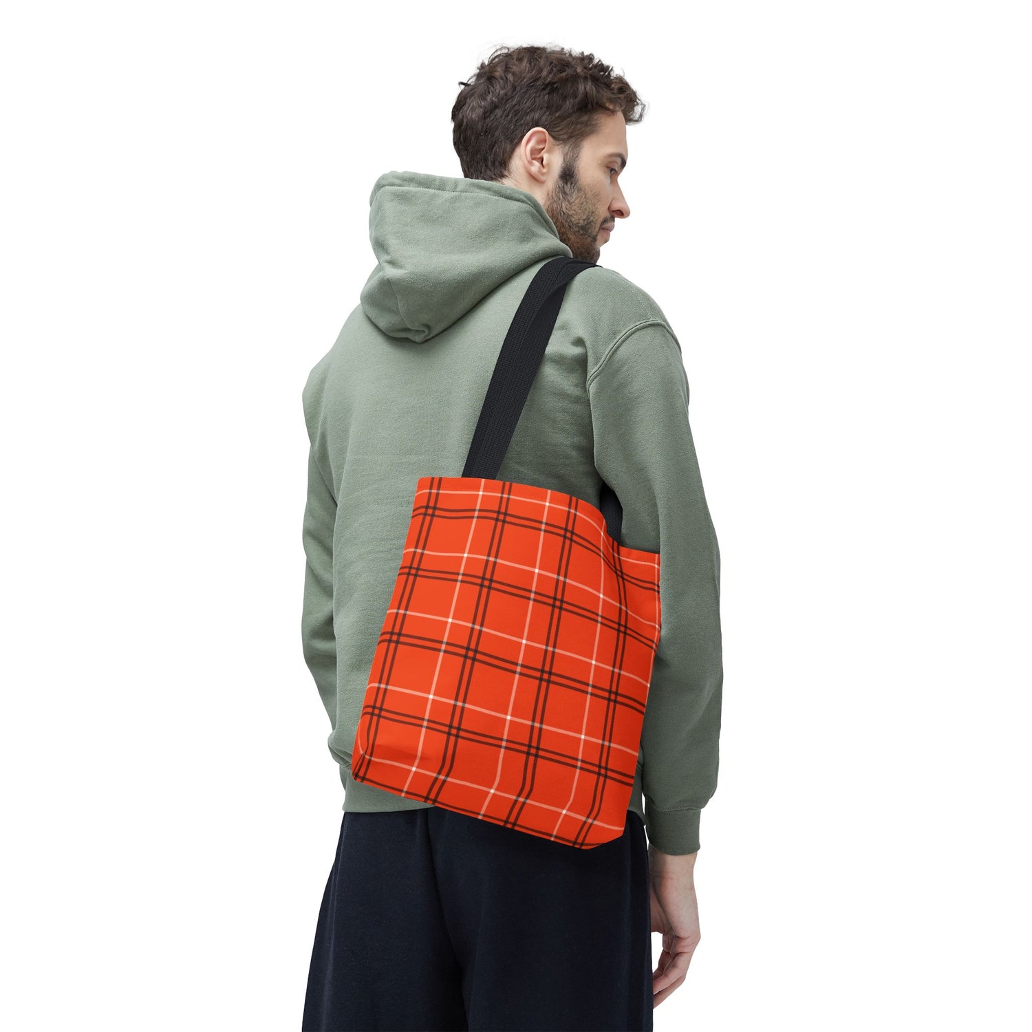 Tote Bag- Fall Orange Plaid