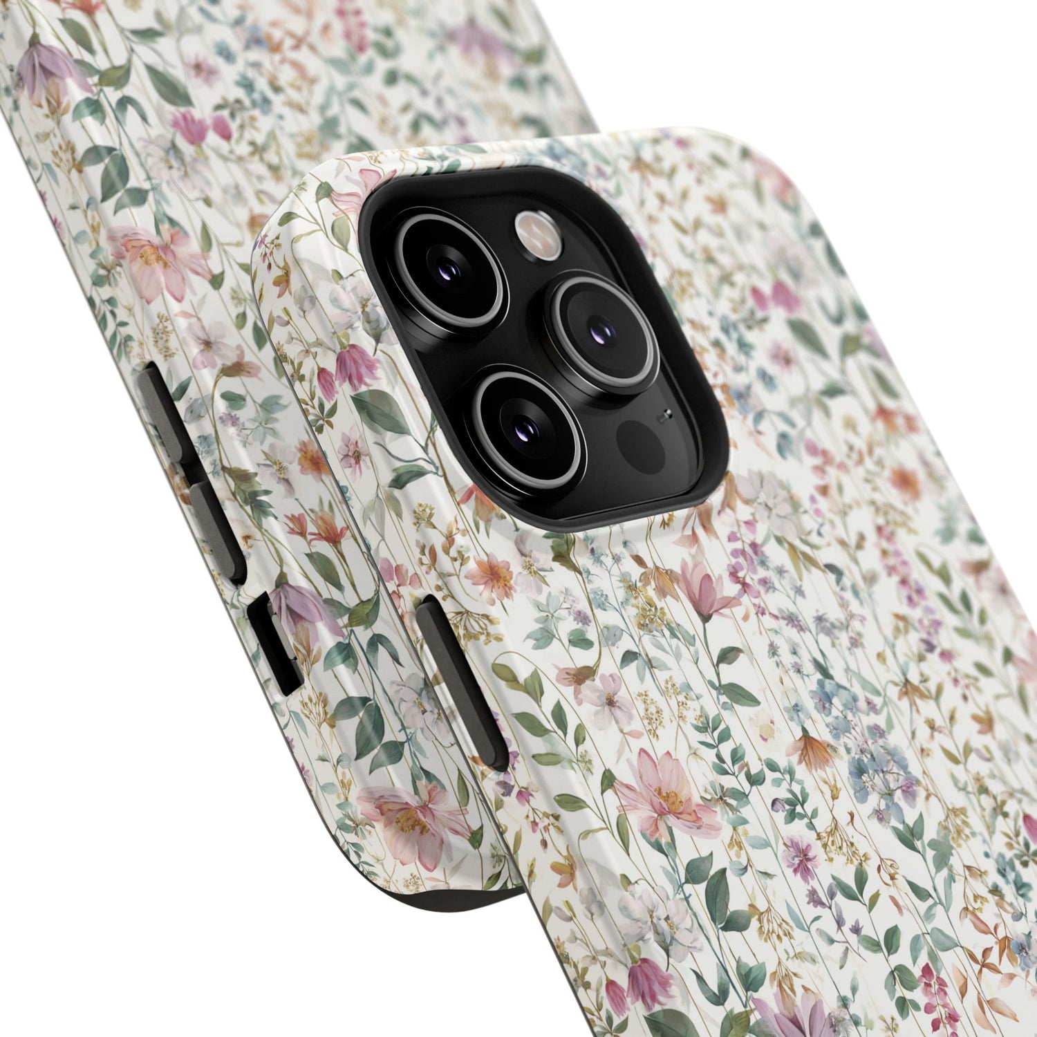 Floral Impact-Resistant Phone Case, iPhone, Samsung