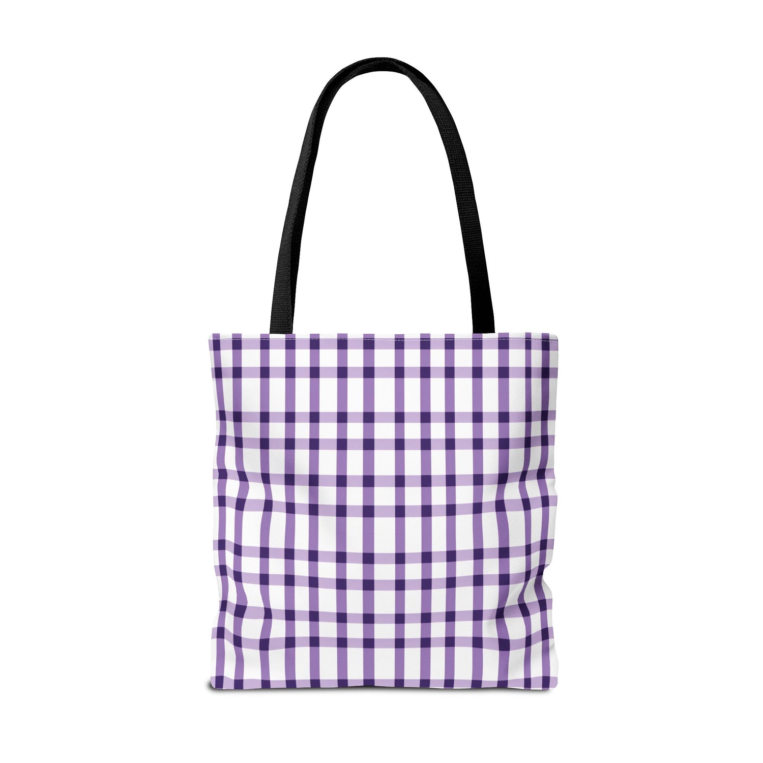 Purple Plaid Tote Bag
