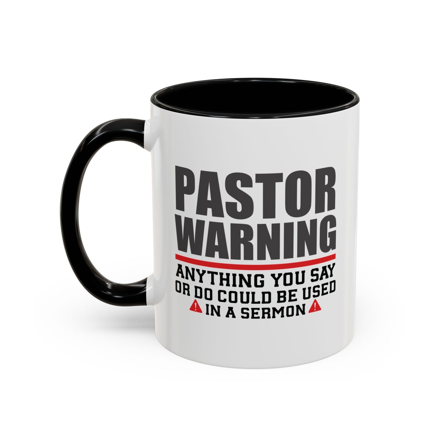 Funny Pastor Warning Coffee Mug, Christian Gift for Pastors, Humorous Church Coffee Cup, Sermon Inspiration Mug, For Ministry Lovers