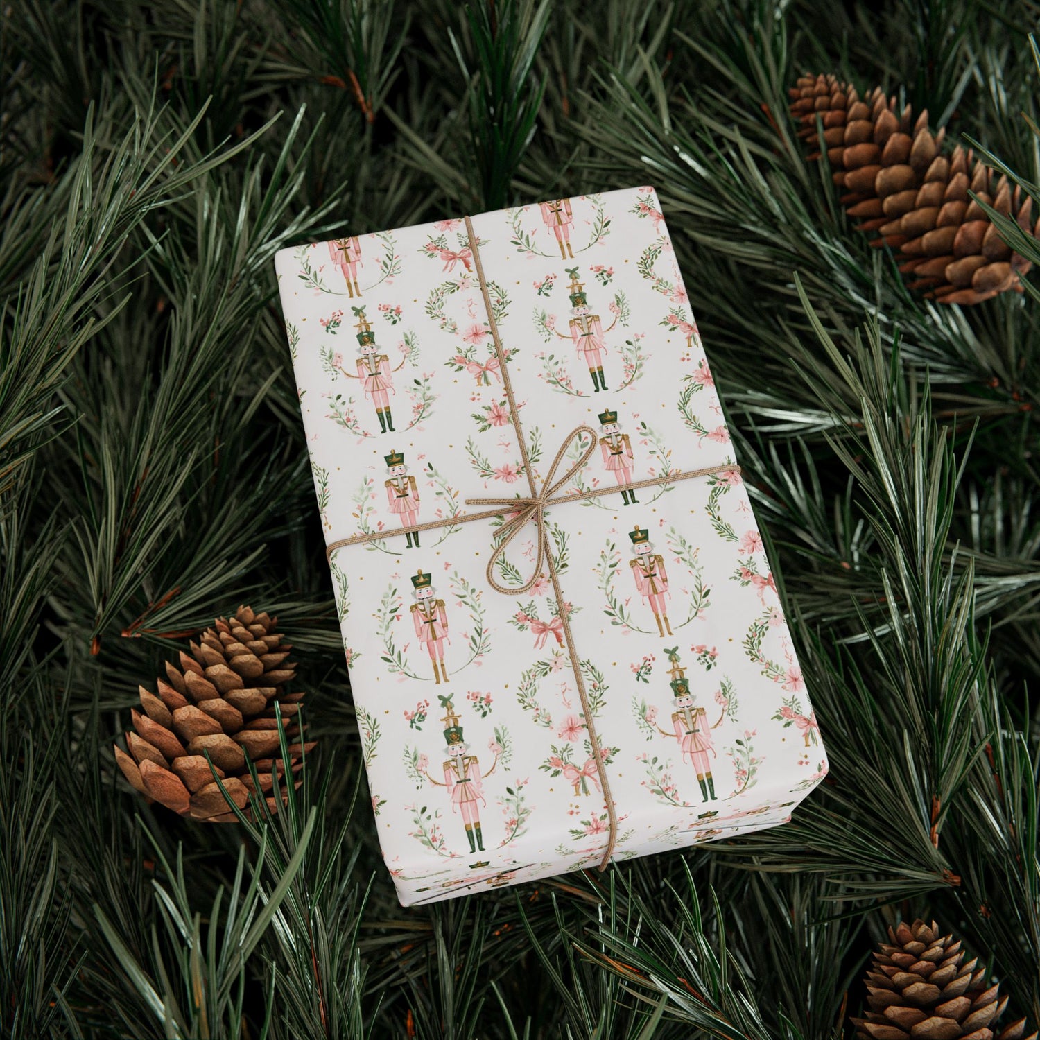 Premium Wrapping Paper- Floral Nutcracker