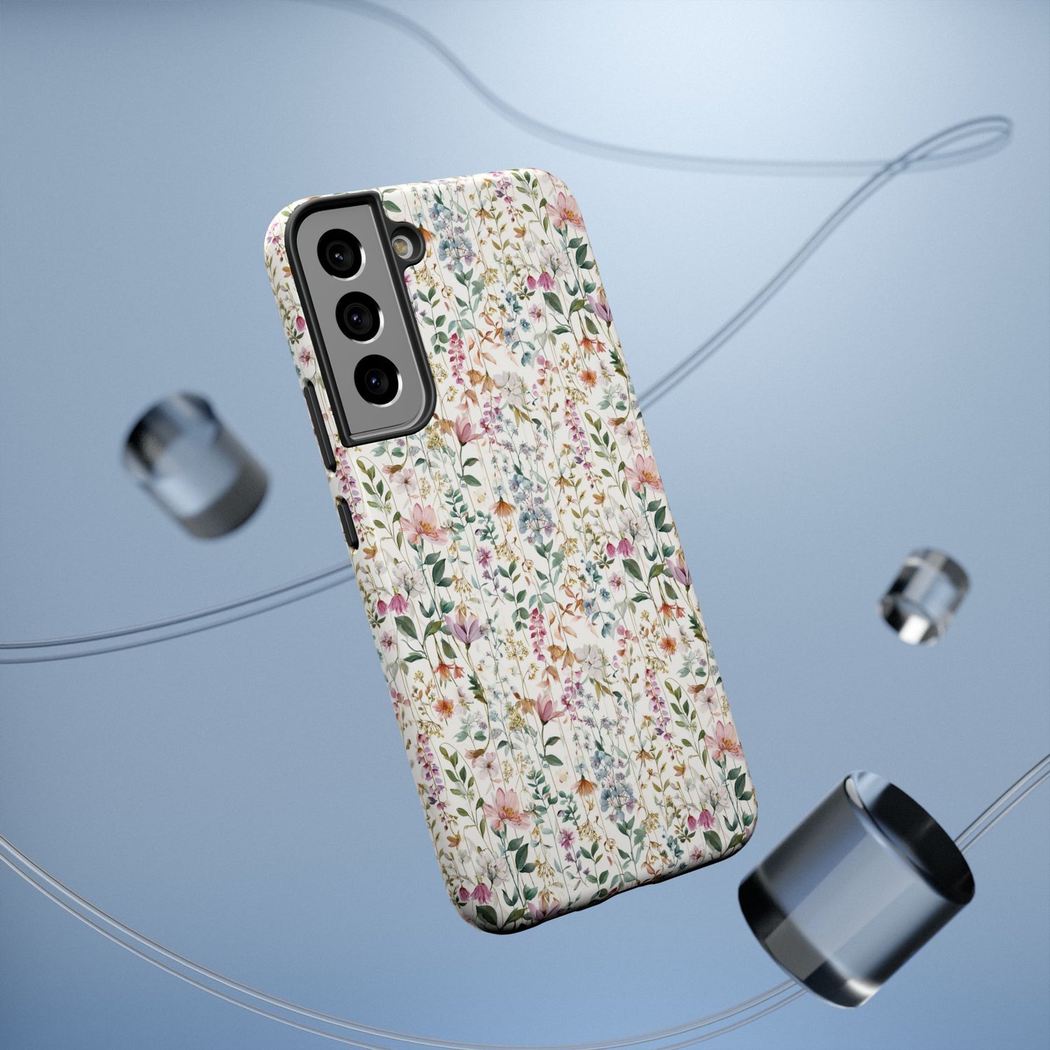 Floral Impact-Resistant Phone Case, iPhone, Samsung
