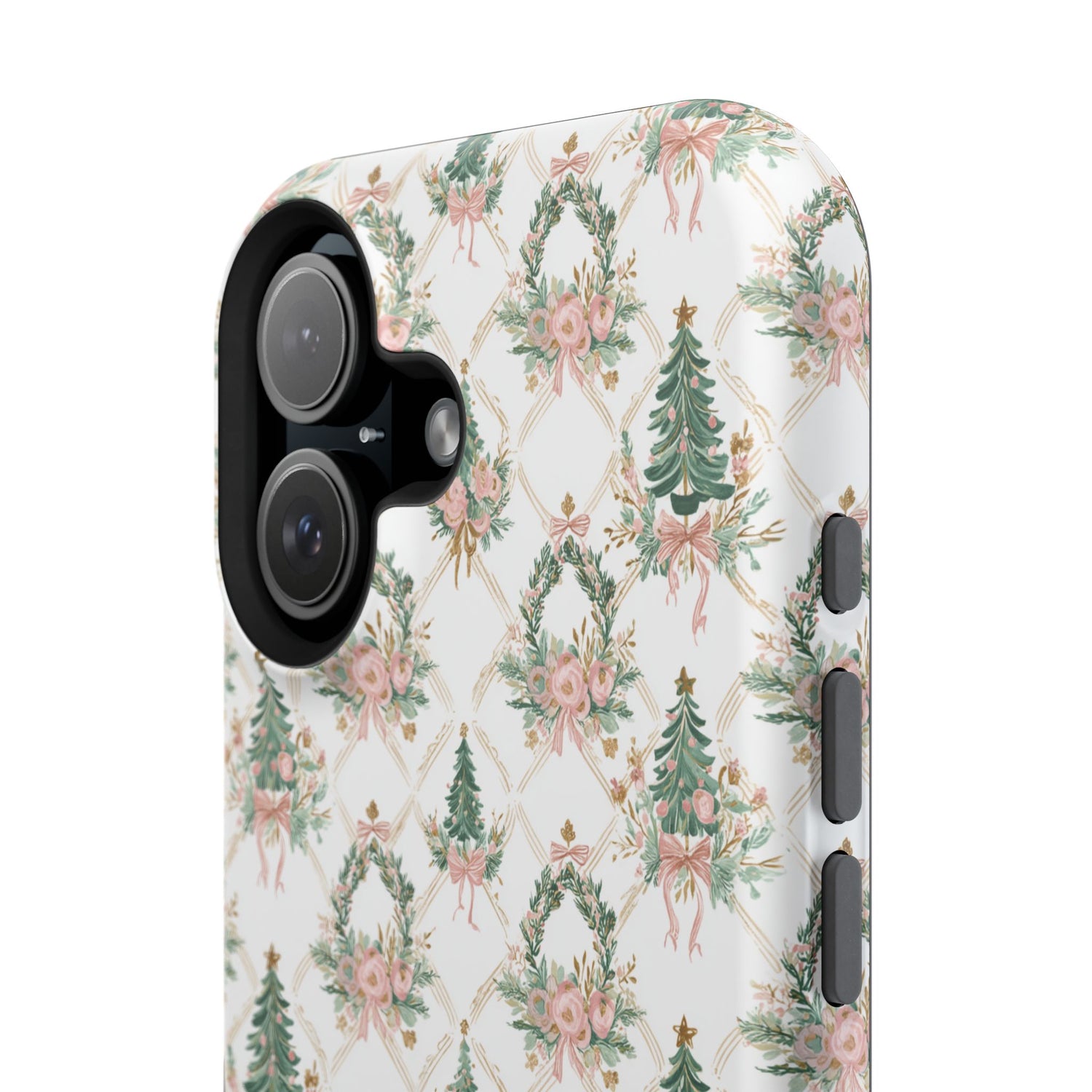 Impact-Resistant Phone Case - Festive Floral Design, Impact-Resistant, iPhone, Samsung