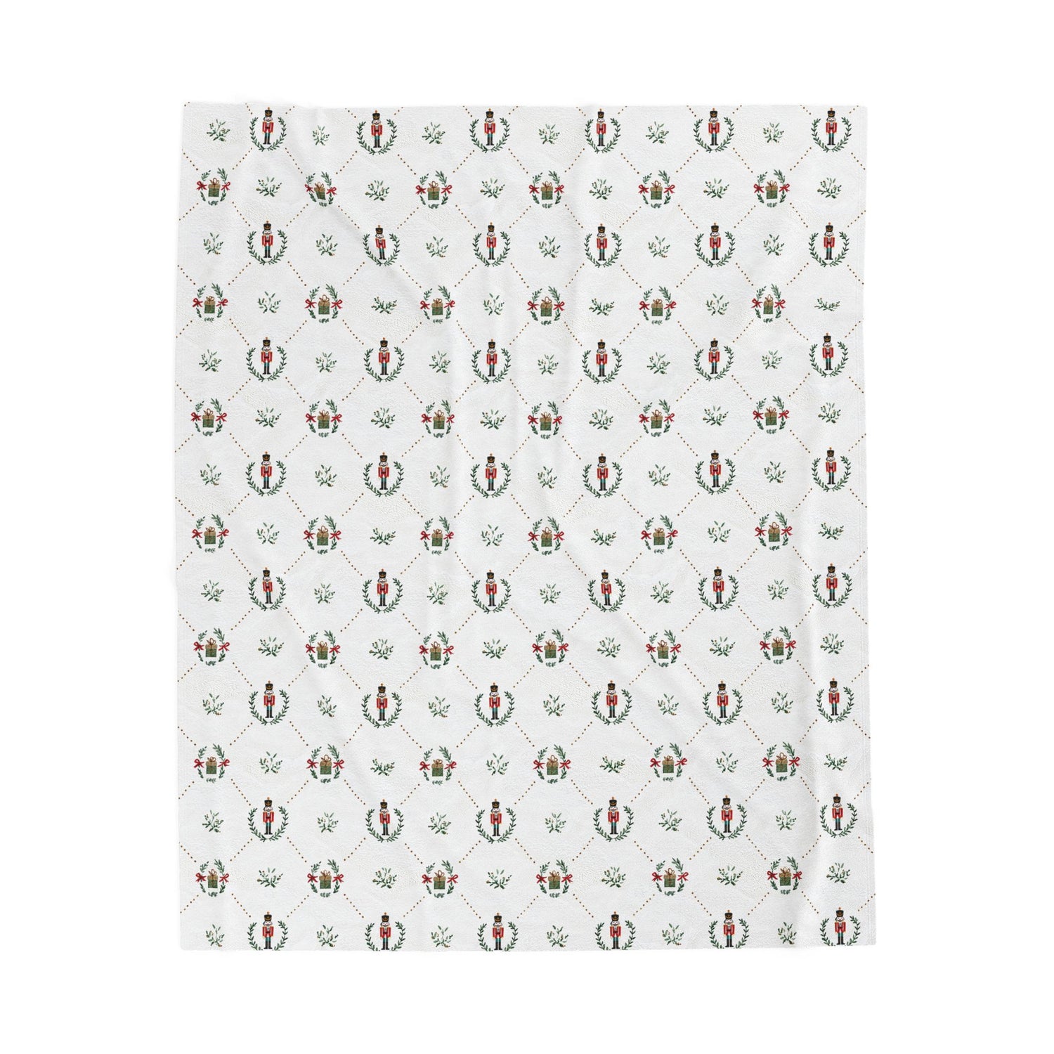 Festive Nutcracker Cozy Velveteen Plush Blanket