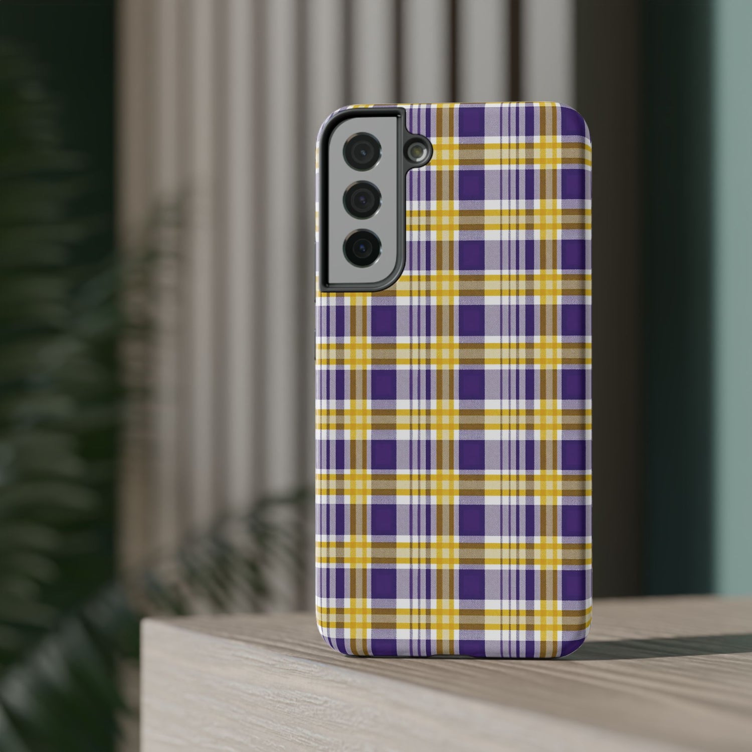 Impact-Resistant Phone Case- Louisiana Plaid