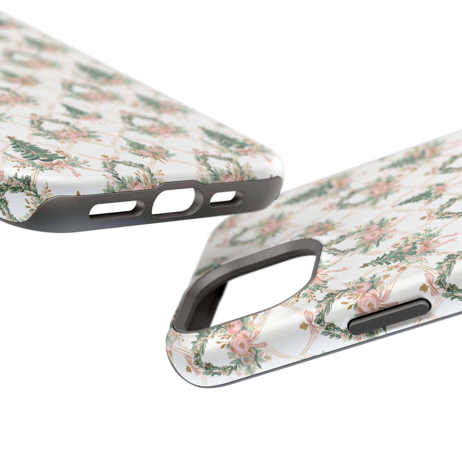 Impact-Resistant Phone Case - Festive Floral Design, Impact-Resistant, iPhone, Samsung