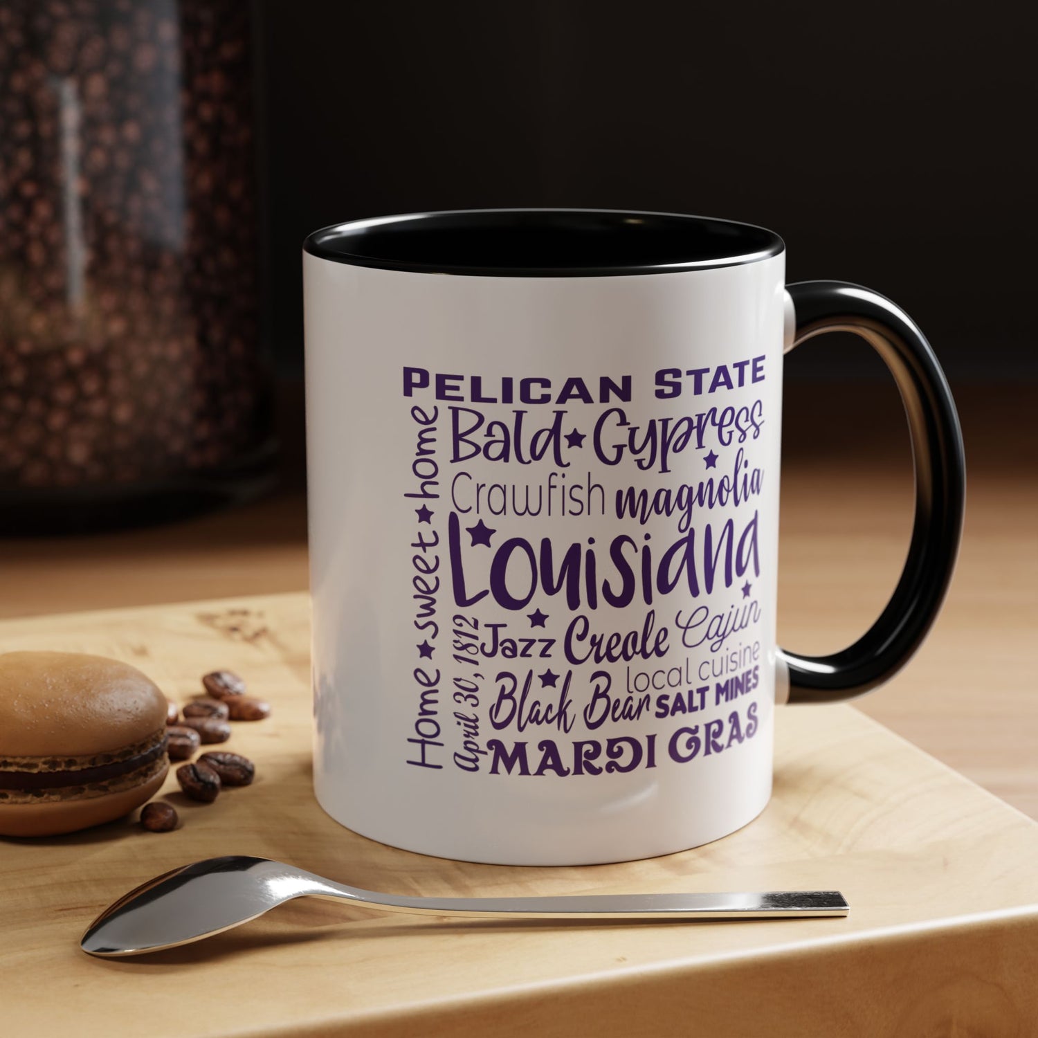 Louisiana Accent Coffee Mug - Perfect for Home & Kitchen, Gift for Mardi Gras, Inspirational Decor, Travel Souvenir, Unique Drinkware