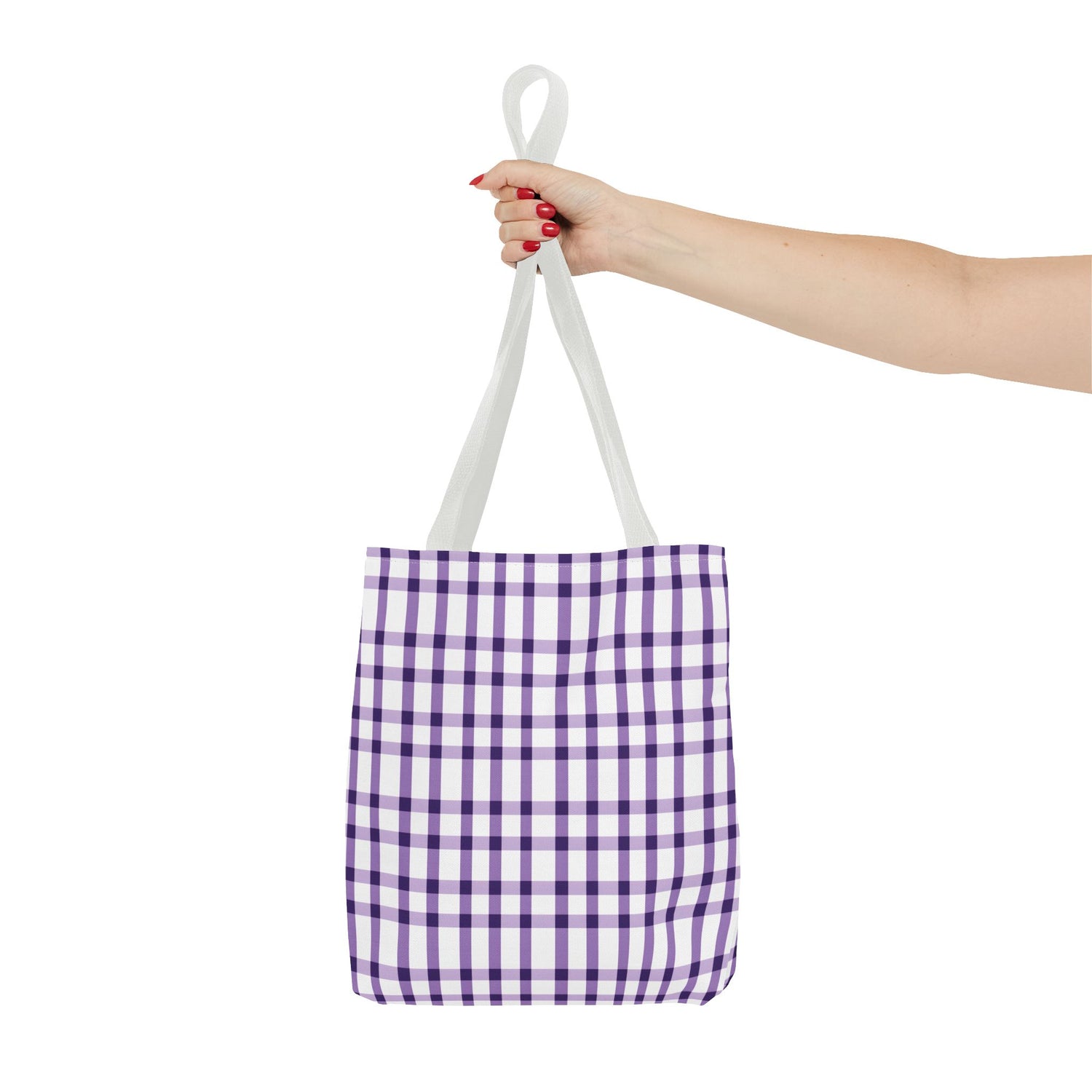Purple Plaid Tote Bag