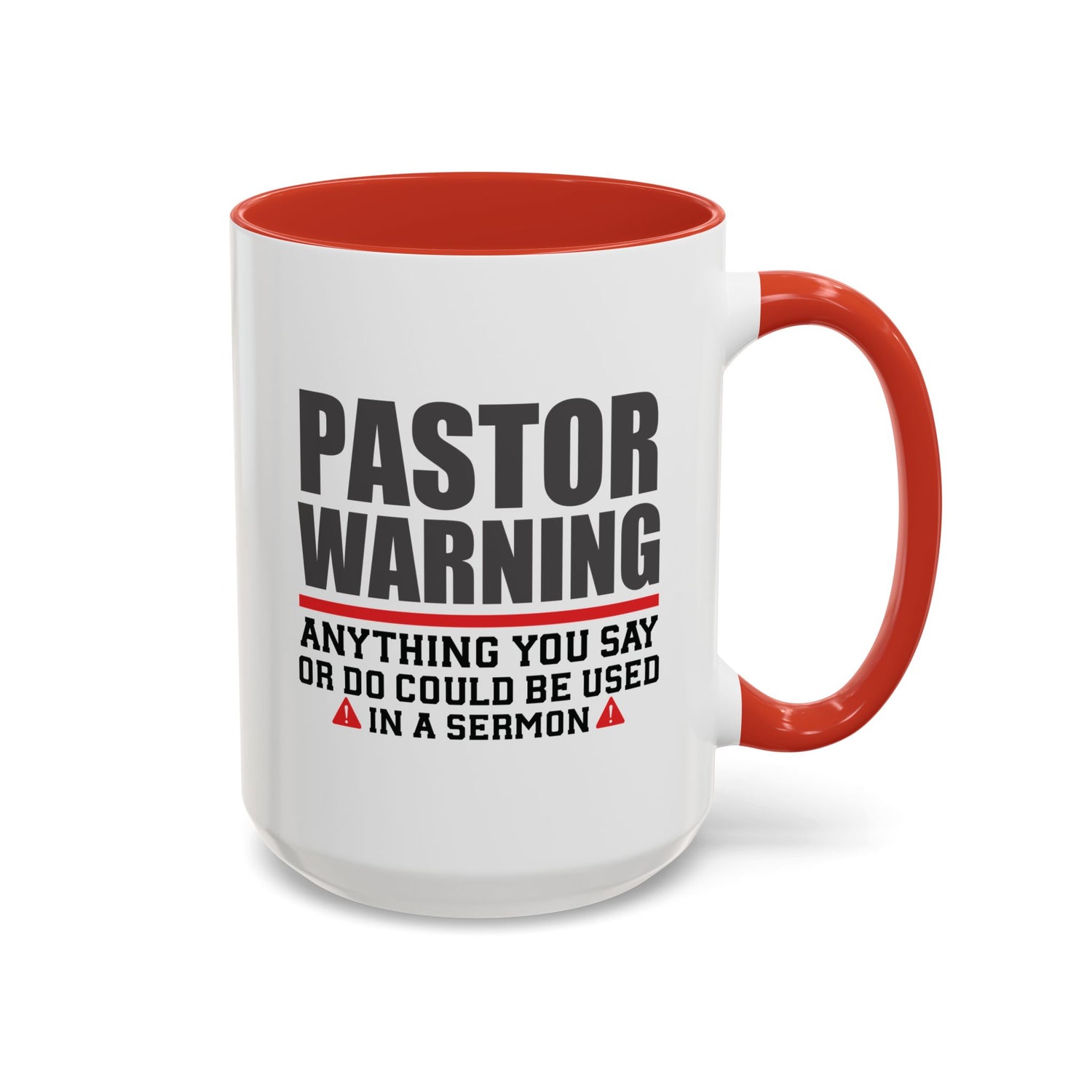 Funny Pastor Warning Coffee Mug, Christian Gift for Pastors, Humorous Church Coffee Cup, Sermon Inspiration Mug, For Ministry Lovers