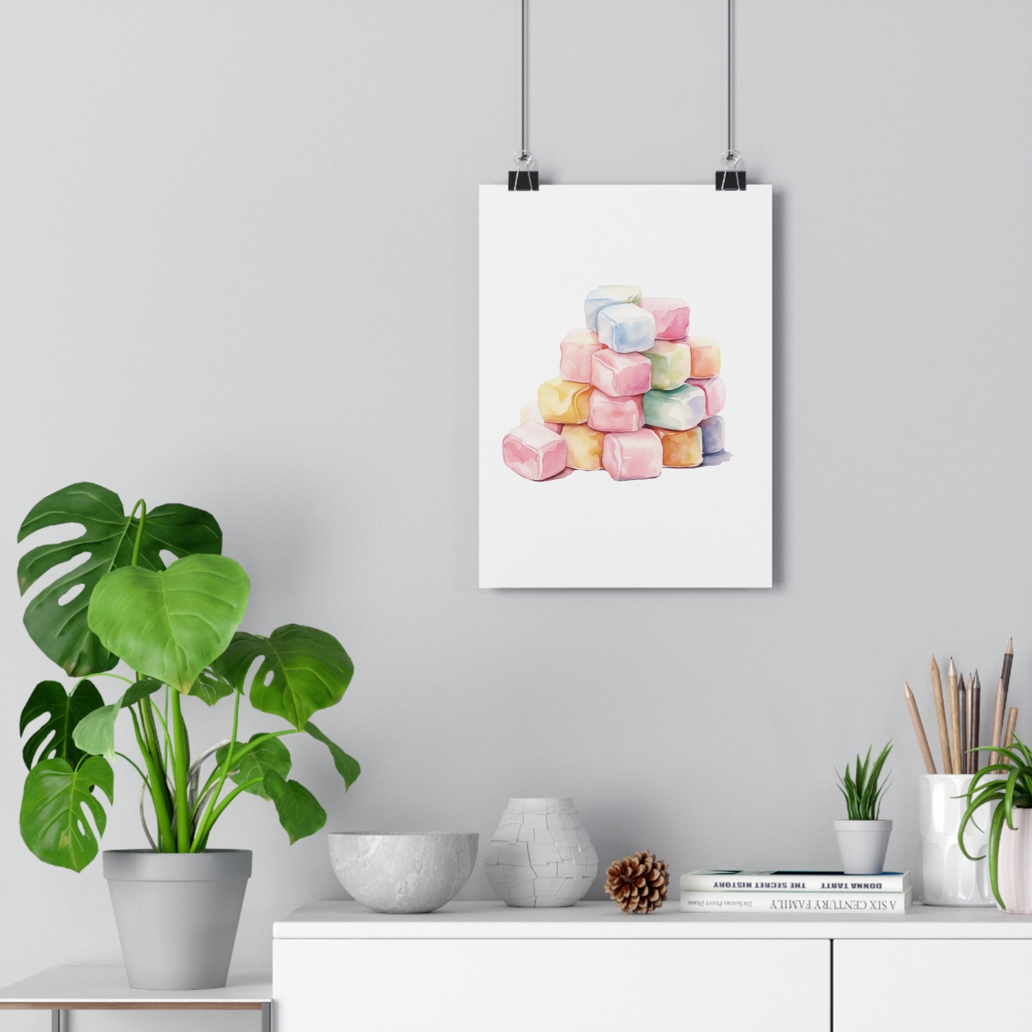 Giclée Art Print Watercolor Candy Land Candy